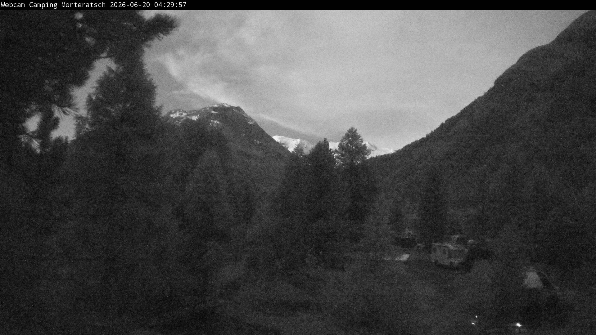 Archiv Foto Webcam Blick Campingplatz Morteratsch