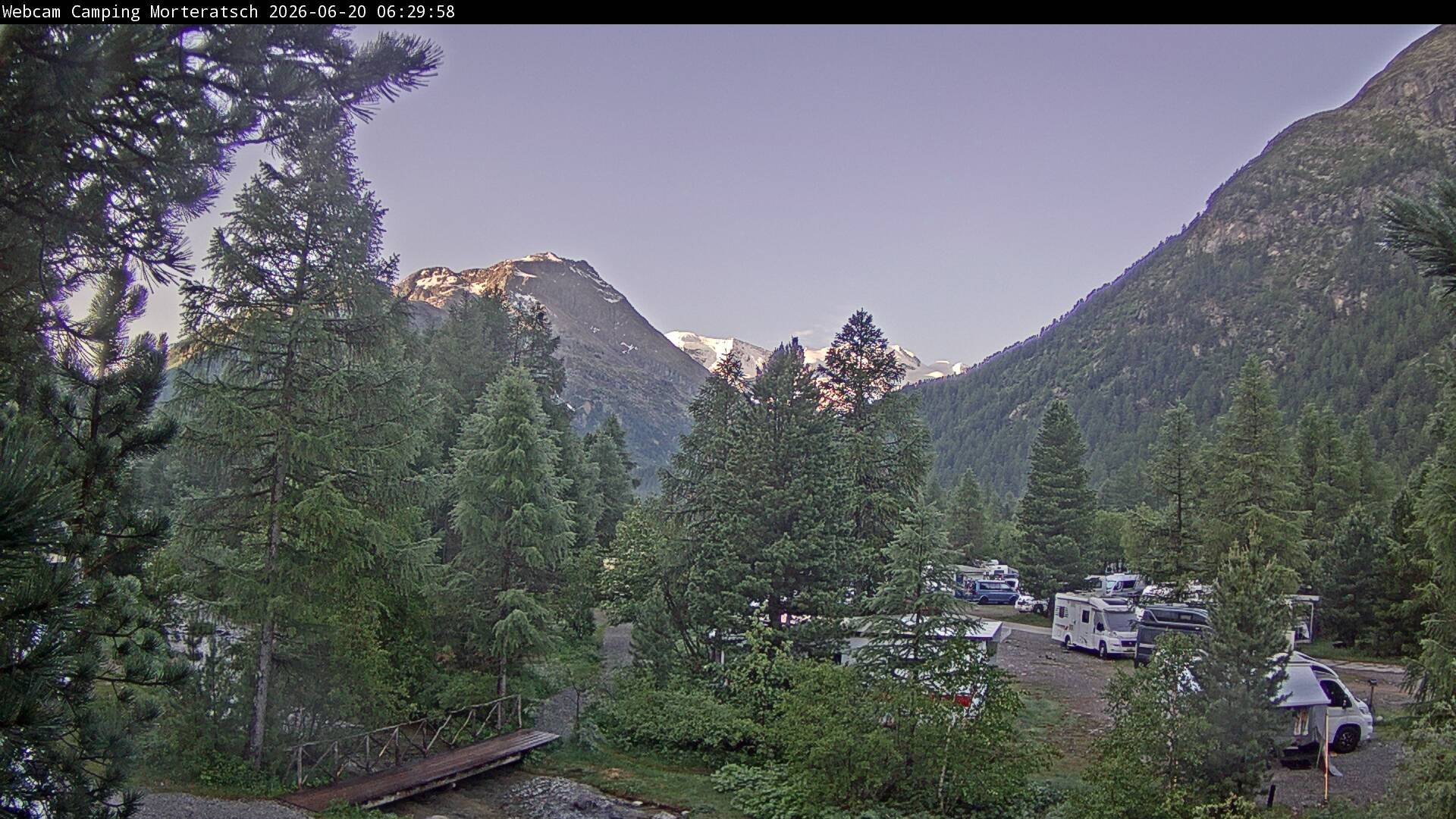 Archived image Webcam Morteratsch camping area, Engadin