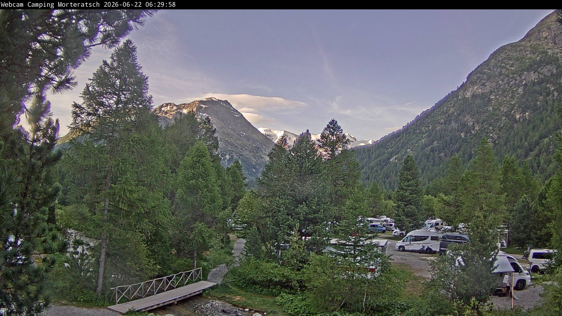 Archived image Webcam Morteratsch camping area, Engadin