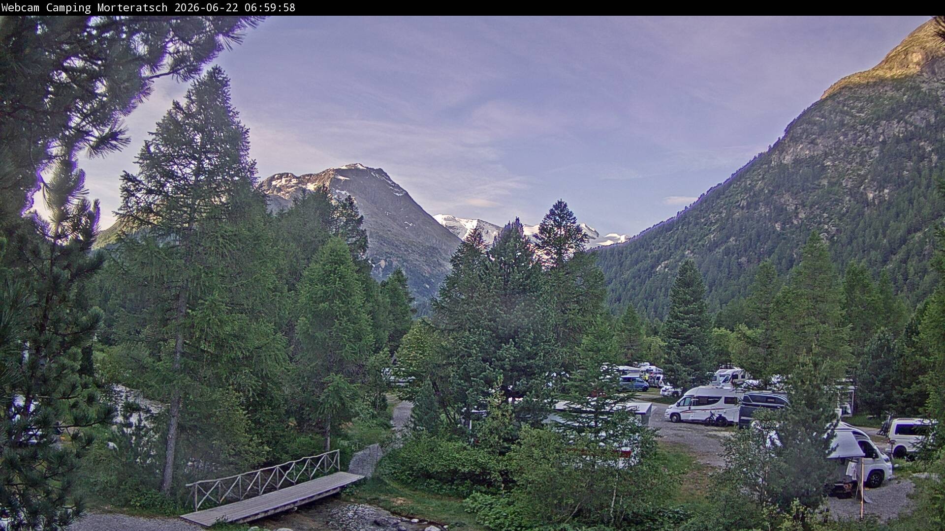 Archived image Webcam Morteratsch camping area, Engadin