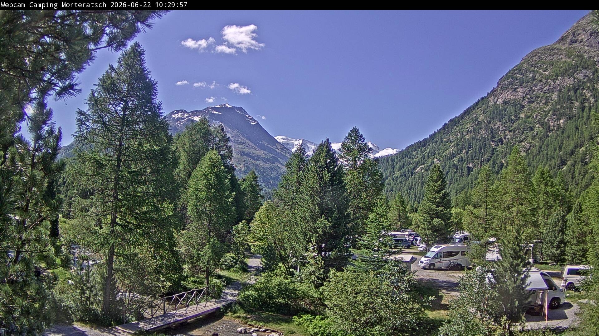 Archived image Webcam Morteratsch camping area, Engadin