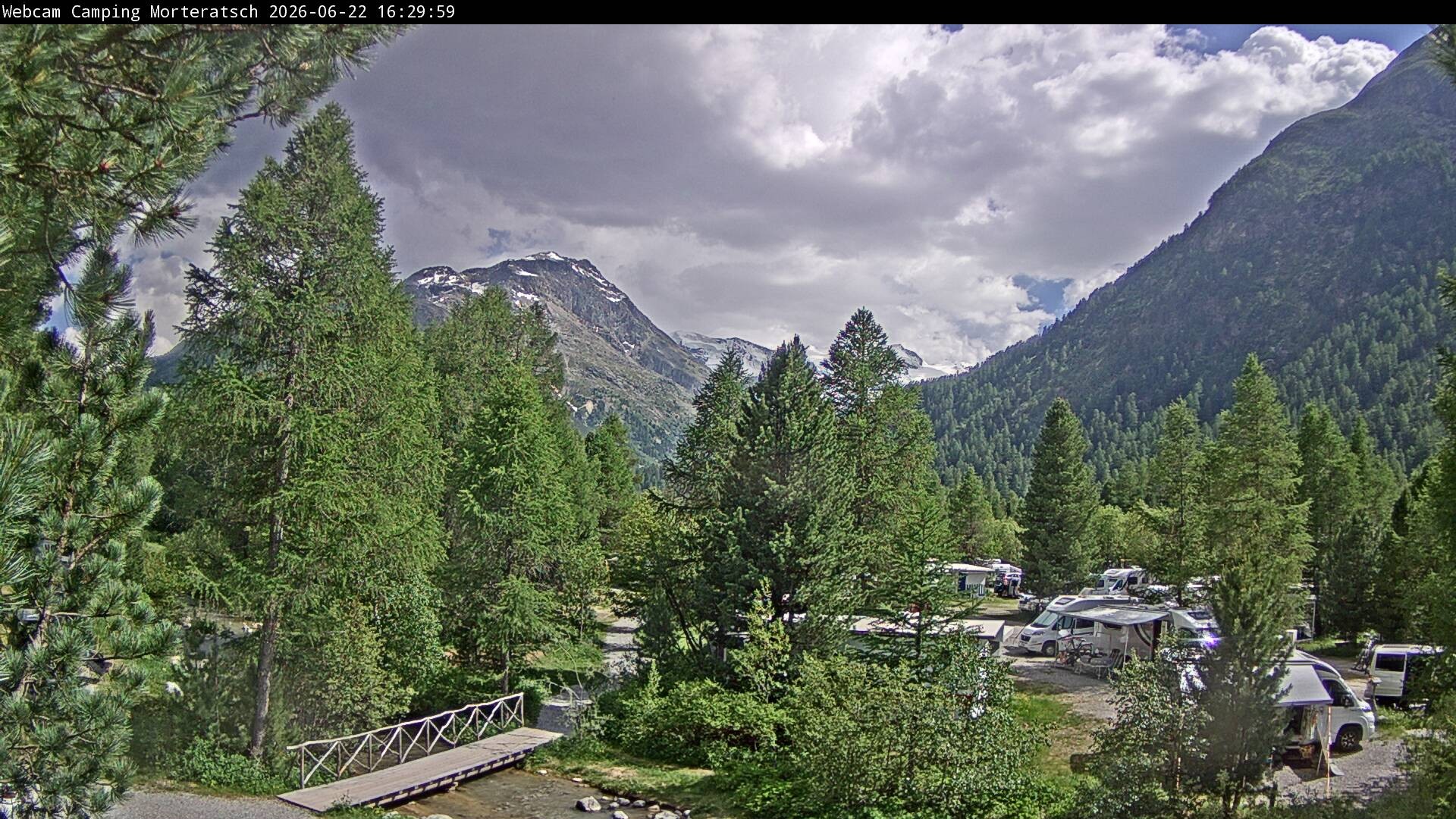 Archived image Webcam Morteratsch camping area, Engadin