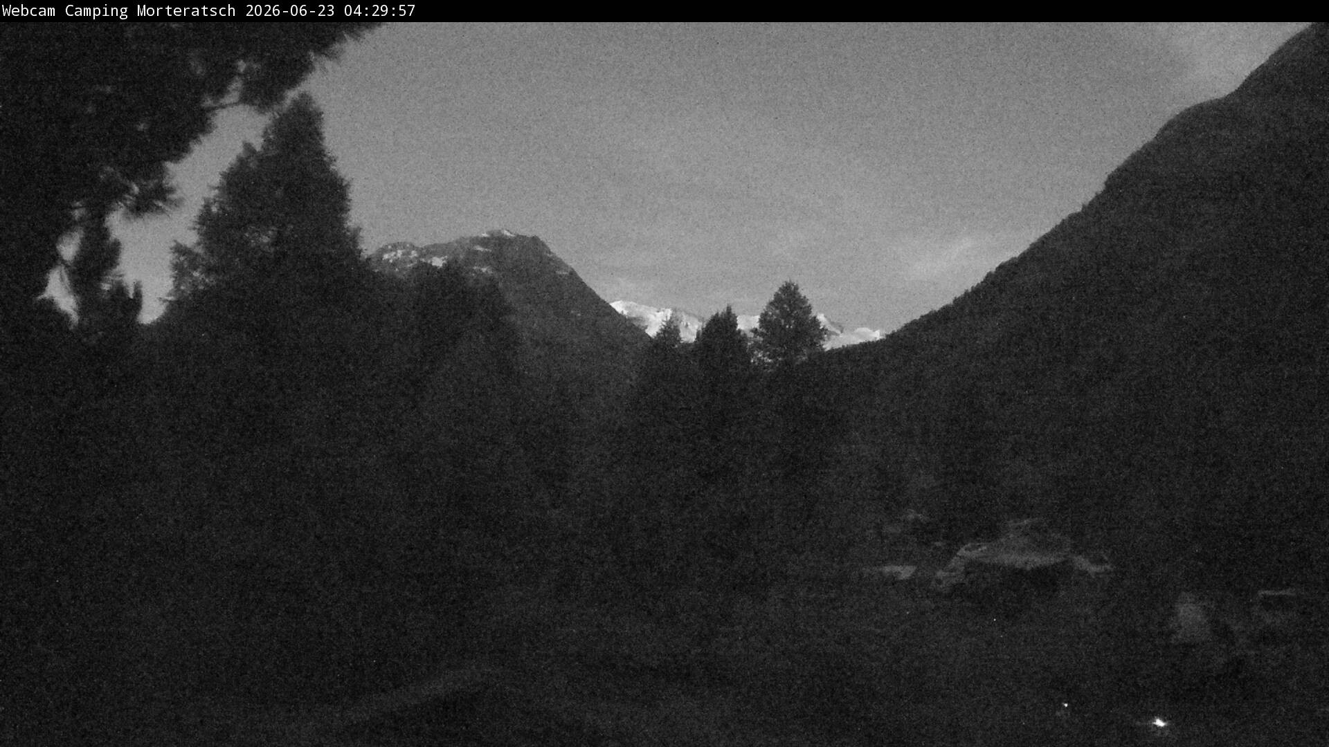 Archiv Foto Webcam Blick Campingplatz Morteratsch