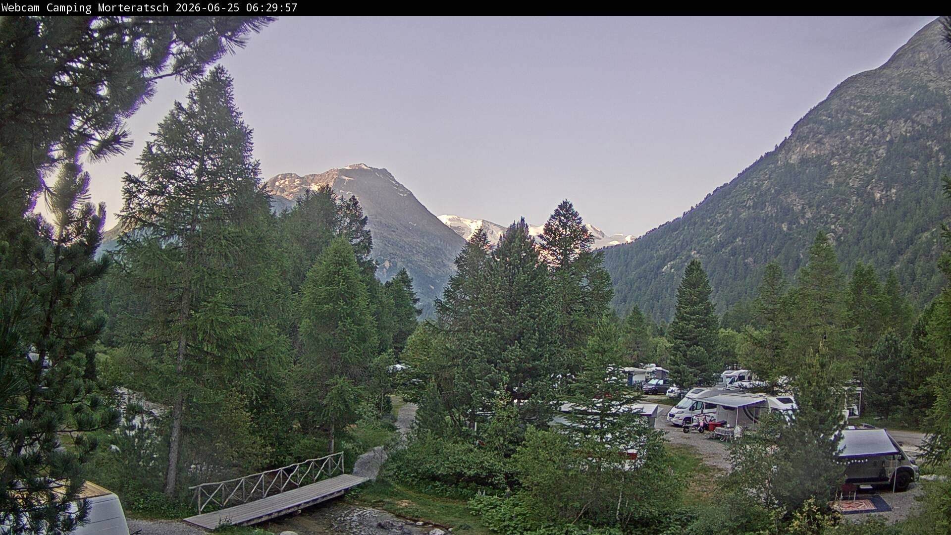 Archived image Webcam Morteratsch camping area, Engadin