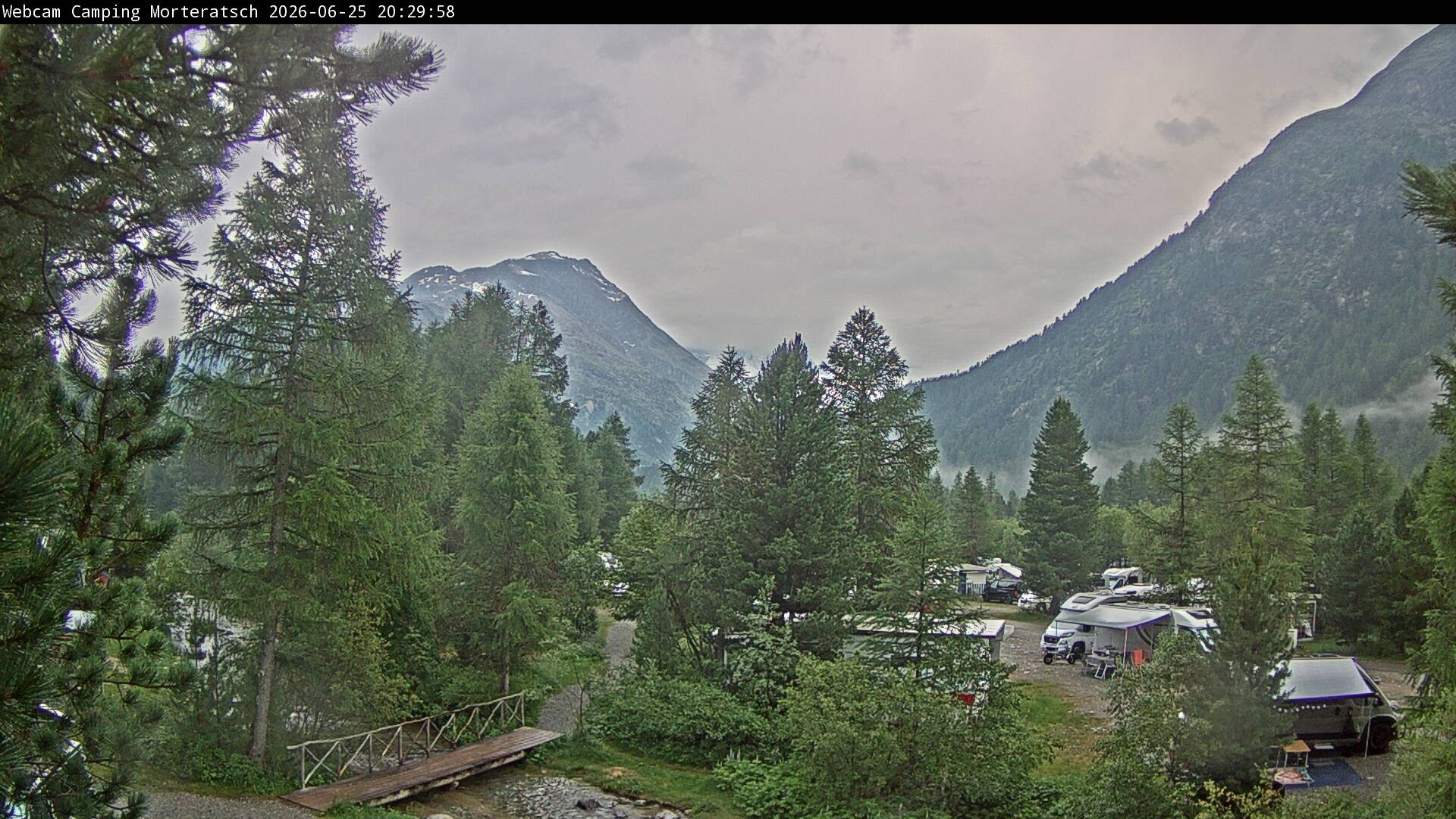 Archived image Webcam Morteratsch camping area, Engadin