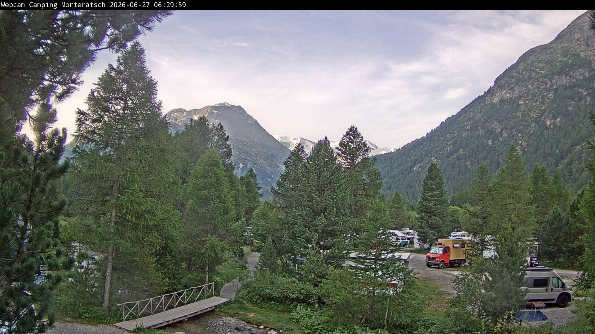 Archived image Webcam Morteratsch camping area, Engadin