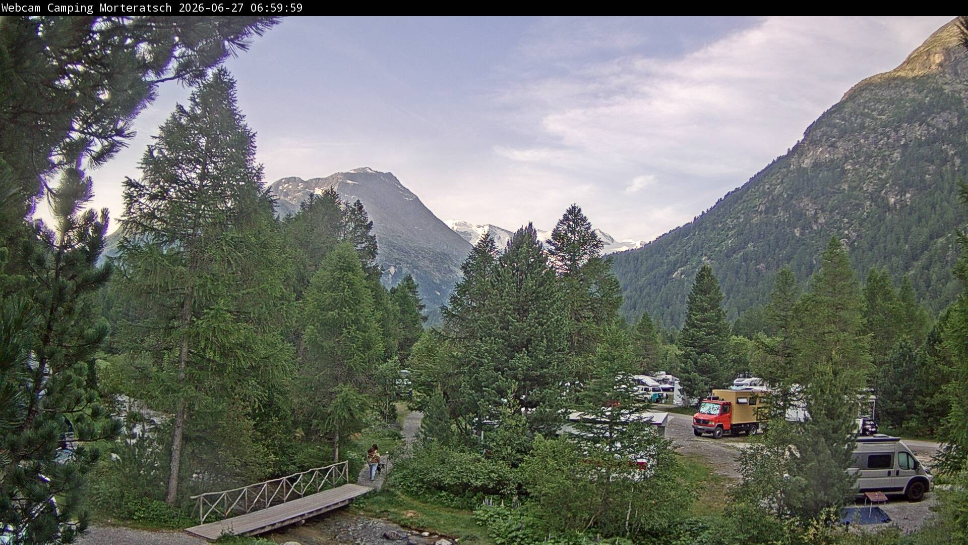 Archived image Webcam Morteratsch camping area, Engadin