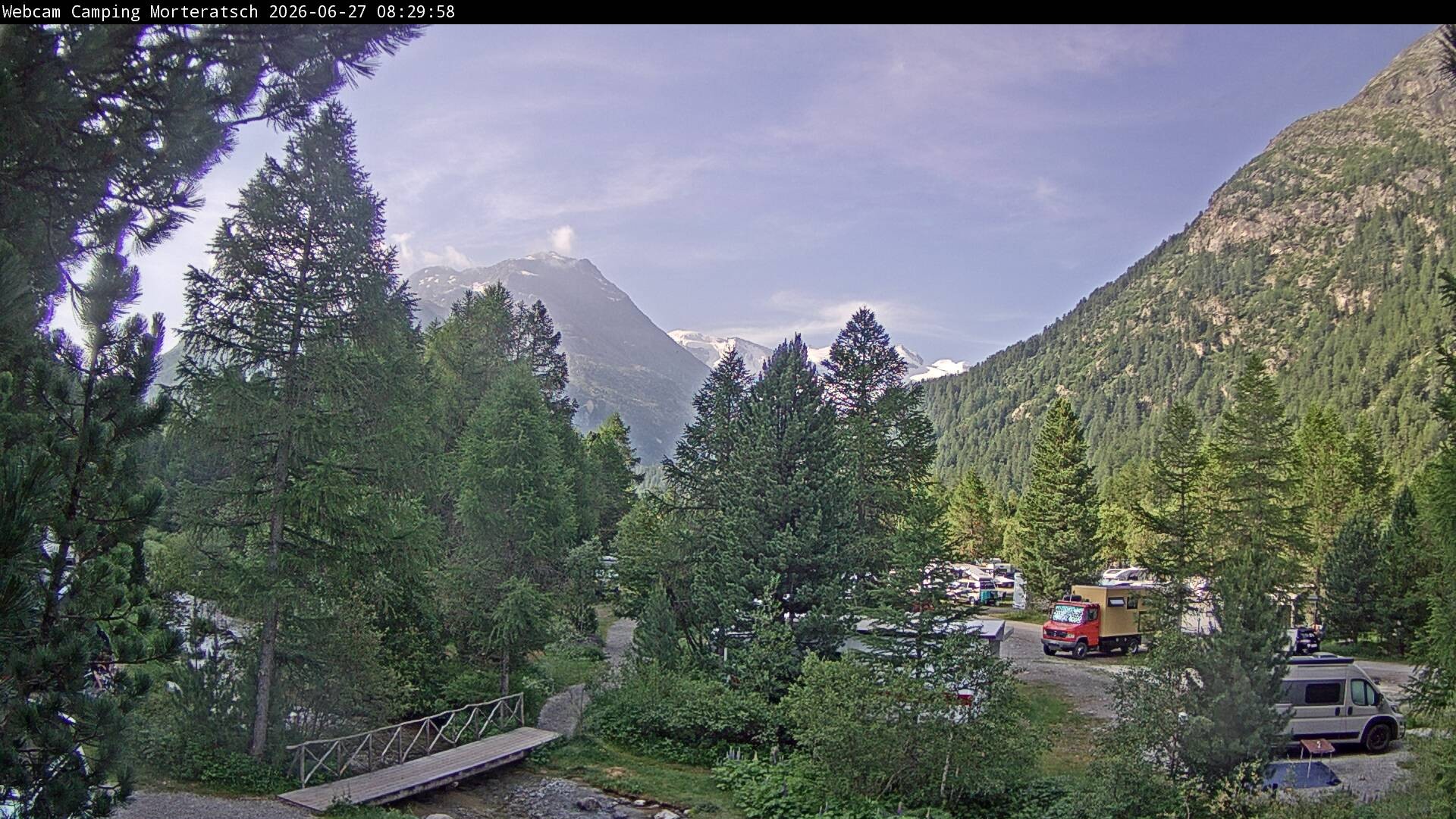 Archived image Webcam Morteratsch camping area, Engadin