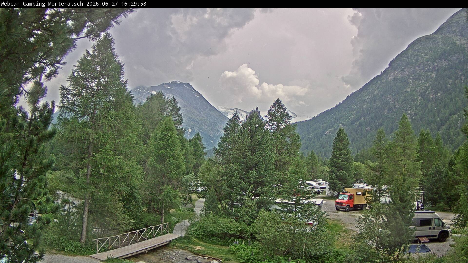 Archived image Webcam Morteratsch camping area, Engadin