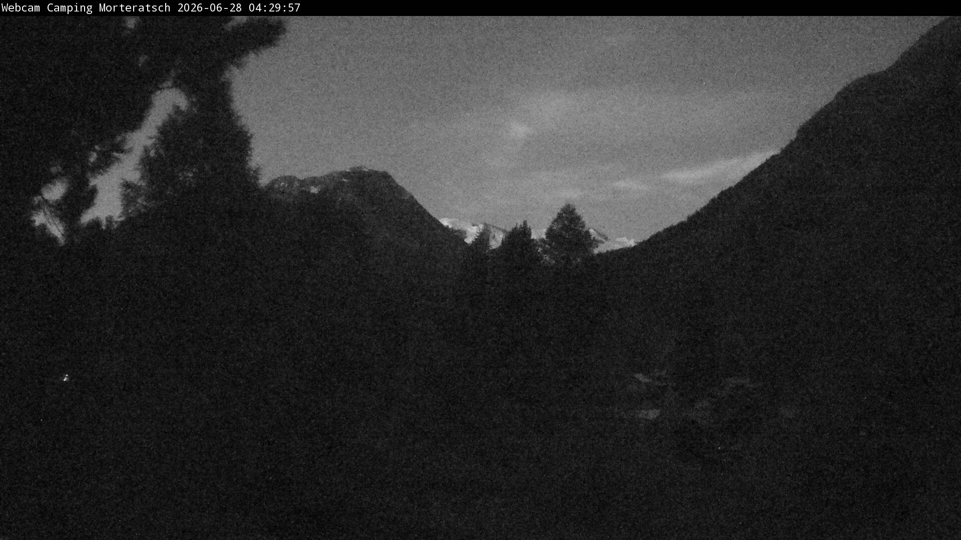 Archiv Foto Webcam Blick Campingplatz Morteratsch