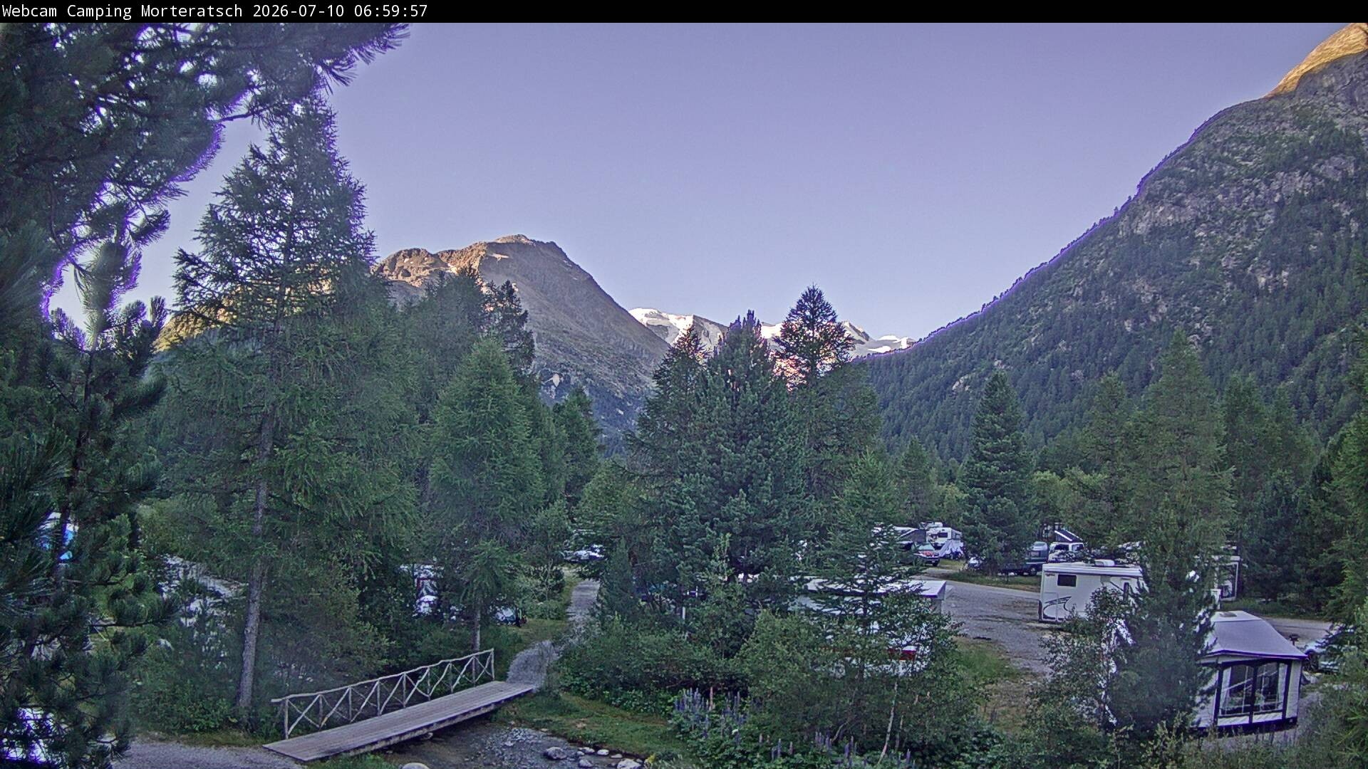 Archived image Webcam Morteratsch camping area, Engadin