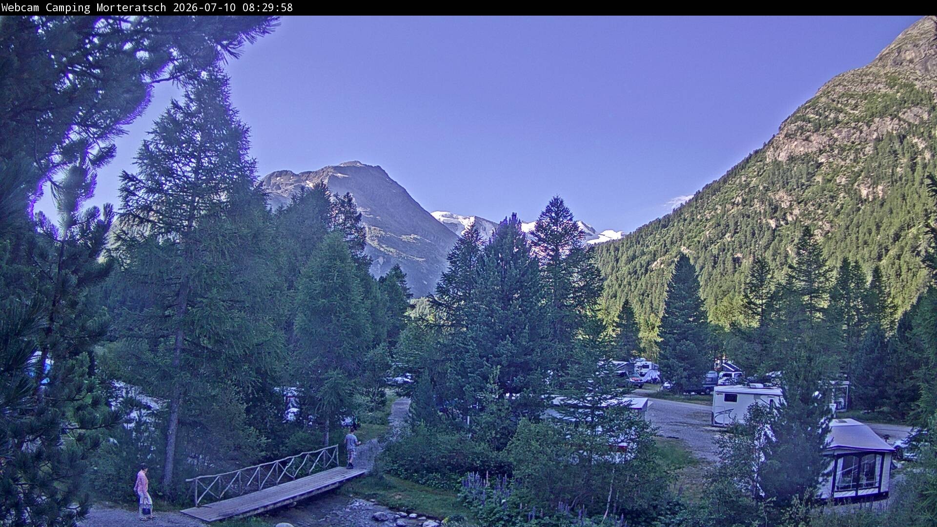 Archived image Webcam Morteratsch camping area, Engadin