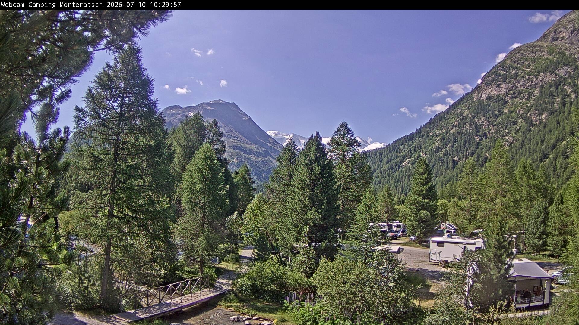 Archived image Webcam Morteratsch camping area, Engadin