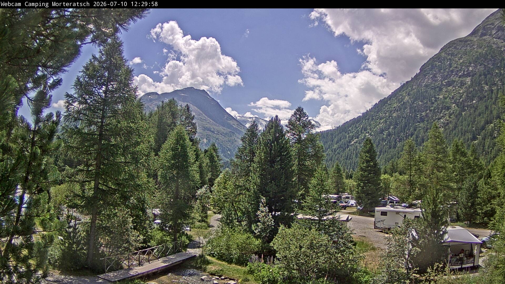 Archived image Webcam Morteratsch camping area, Engadin