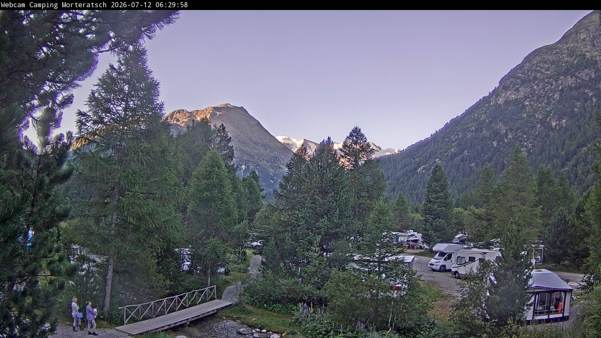 Archived image Webcam Morteratsch camping area, Engadin