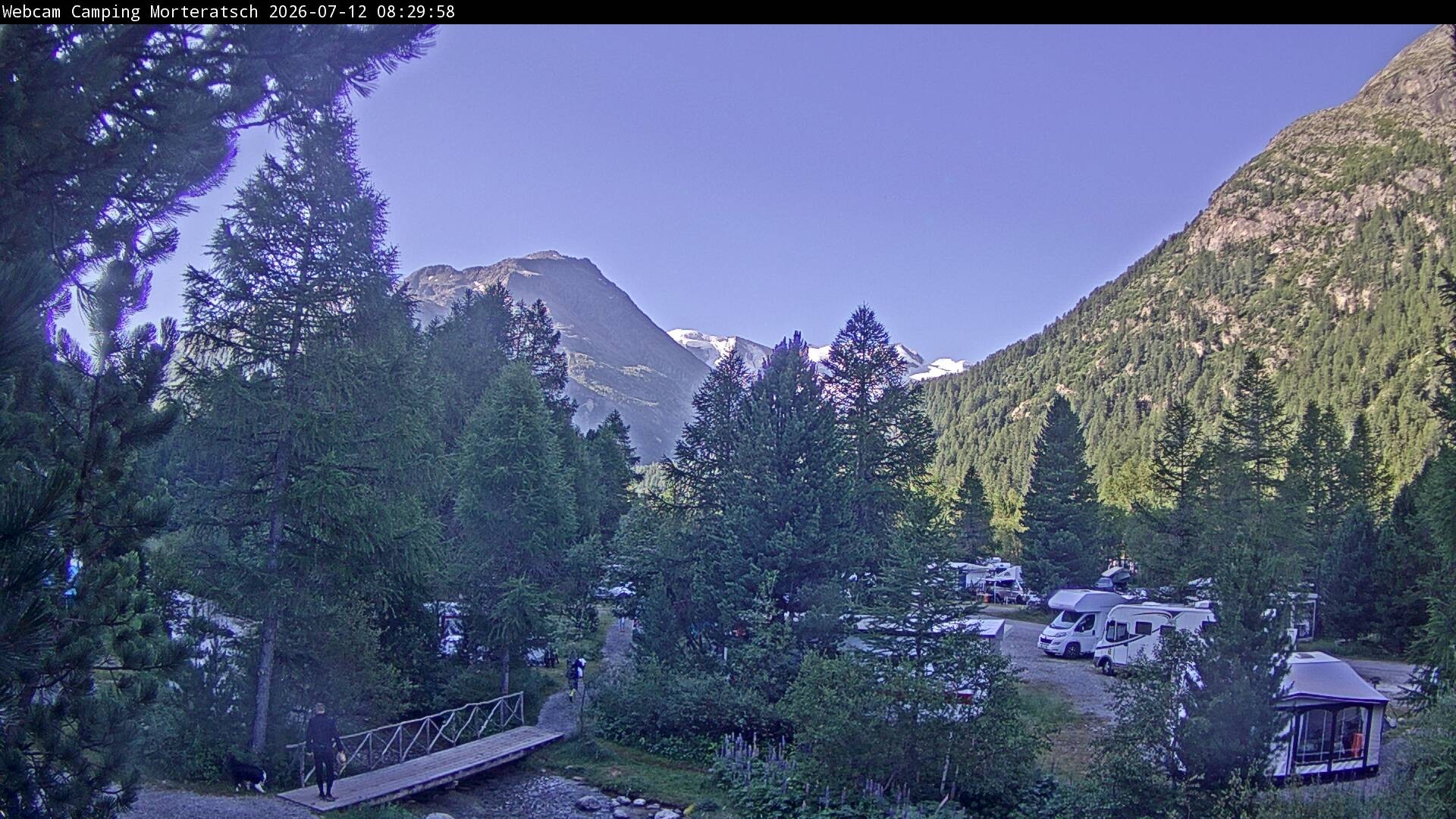 Archived image Webcam Morteratsch camping area, Engadin