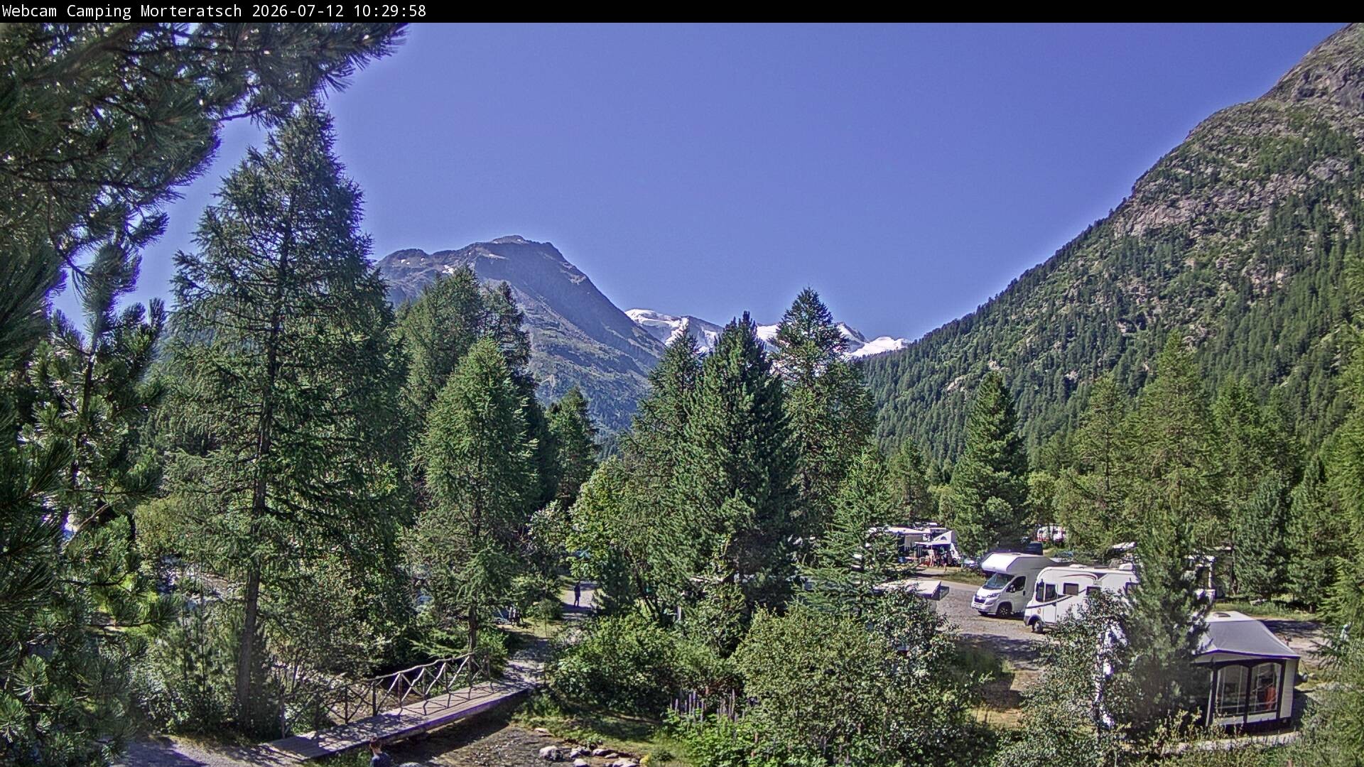 Archived image Webcam Morteratsch camping area, Engadin