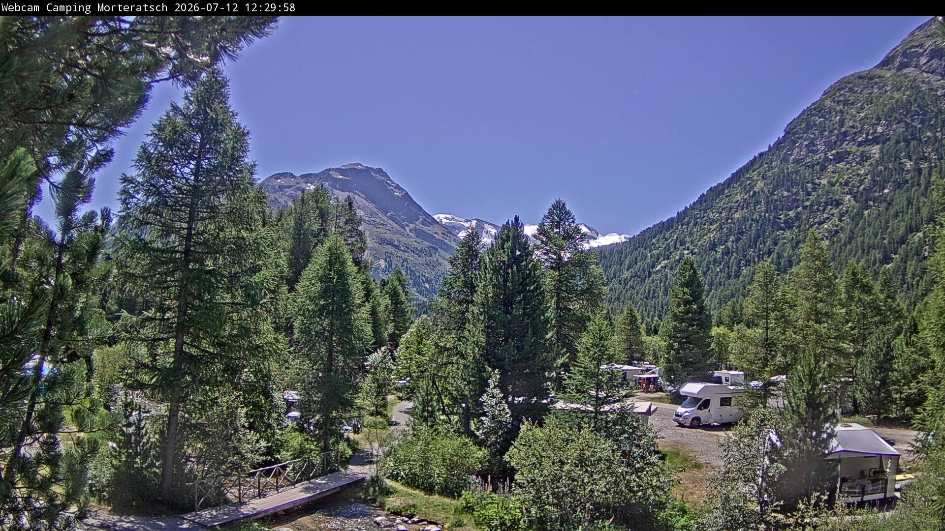 Archived image Webcam Morteratsch camping area, Engadin