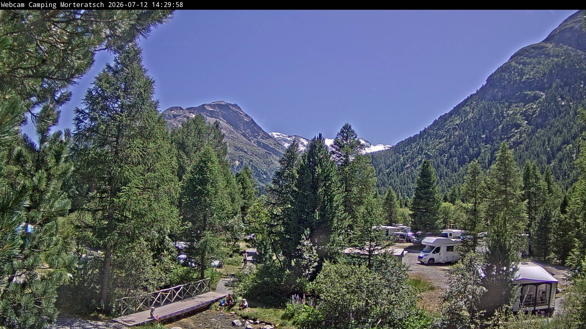 Archived image Webcam Morteratsch camping area, Engadin