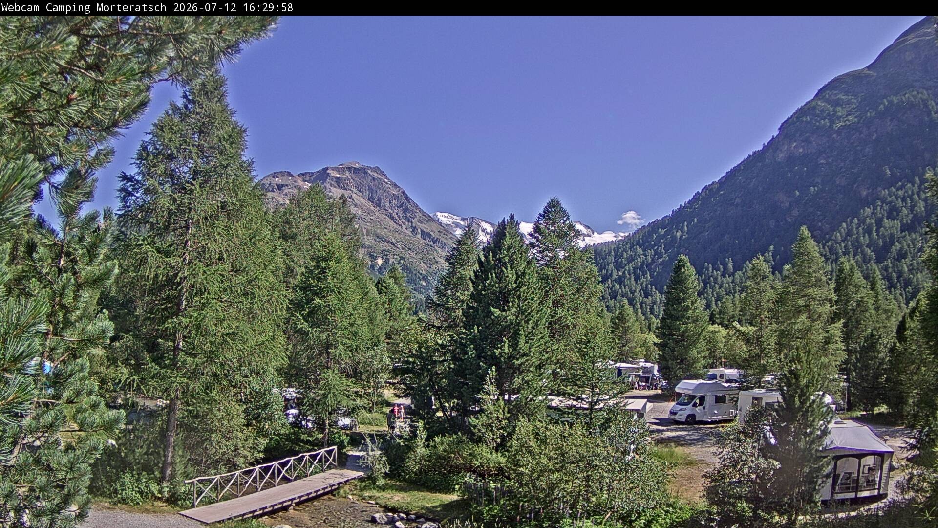 Archived image Webcam Morteratsch camping area, Engadin
