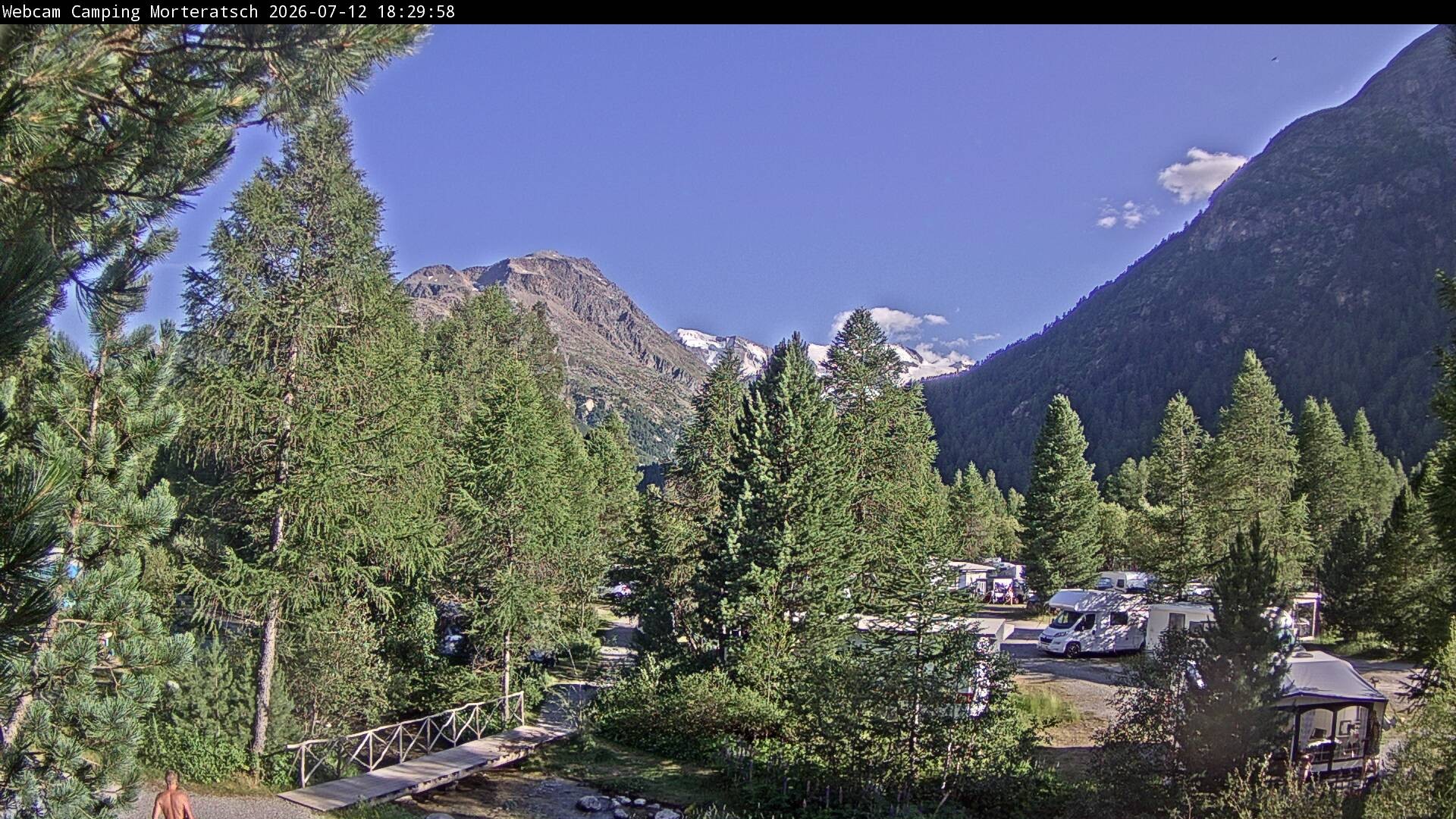 Archived image Webcam Morteratsch camping area, Engadin
