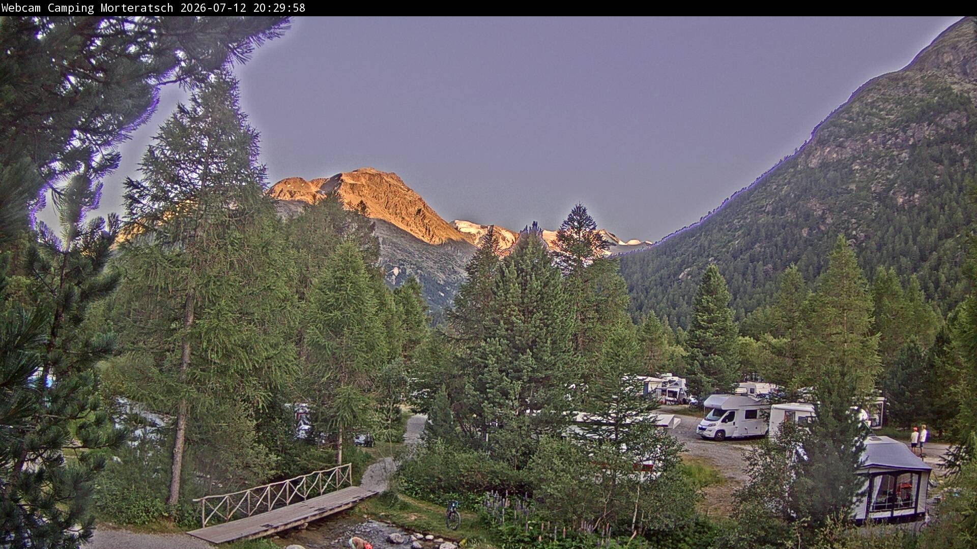 Archived image Webcam Morteratsch camping area, Engadin