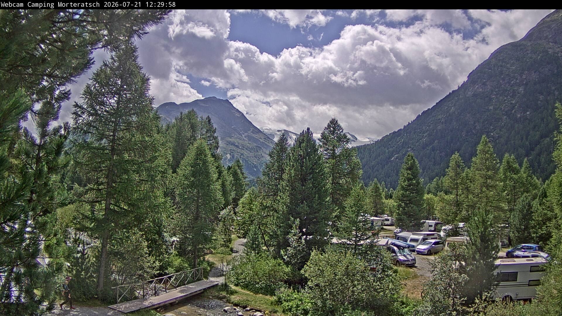 Archived image Webcam Morteratsch camping area, Engadin