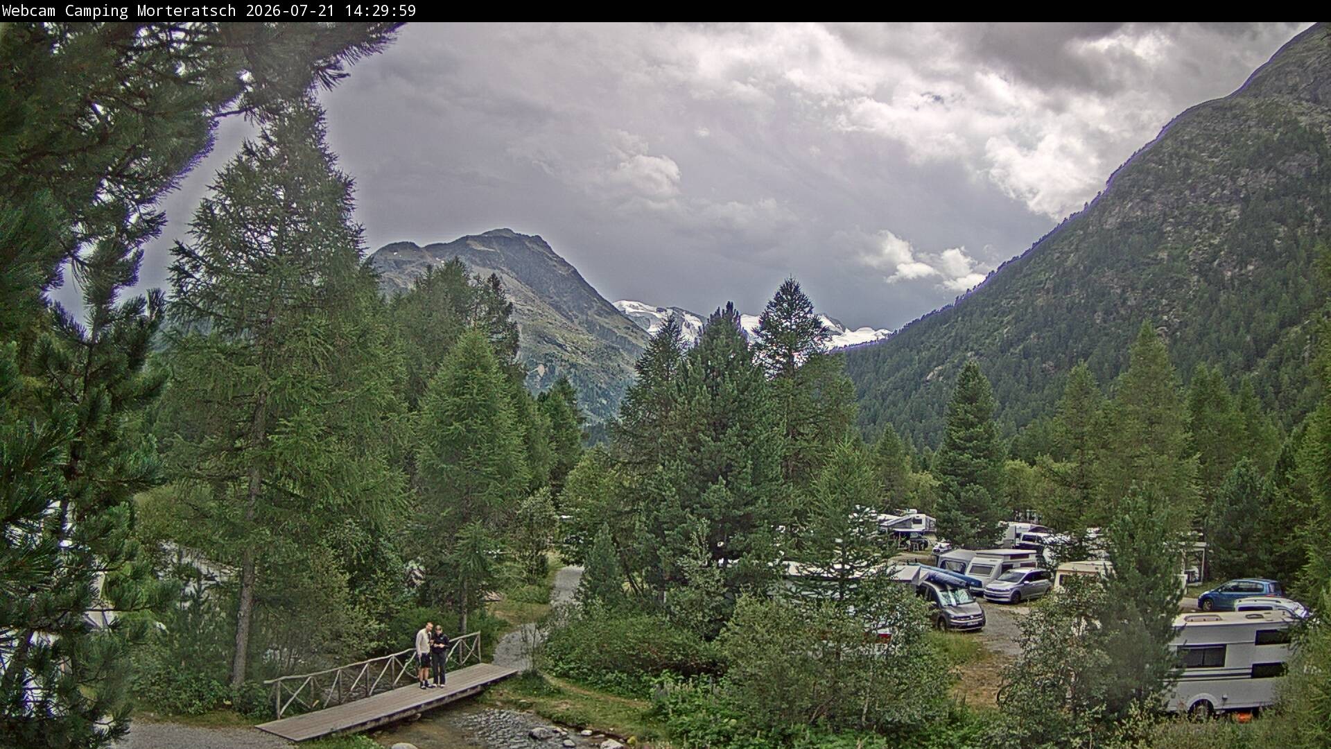 Archived image Webcam Morteratsch camping area, Engadin