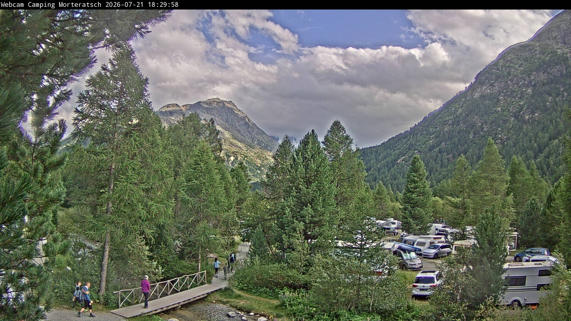 Archived image Webcam Morteratsch camping area, Engadin