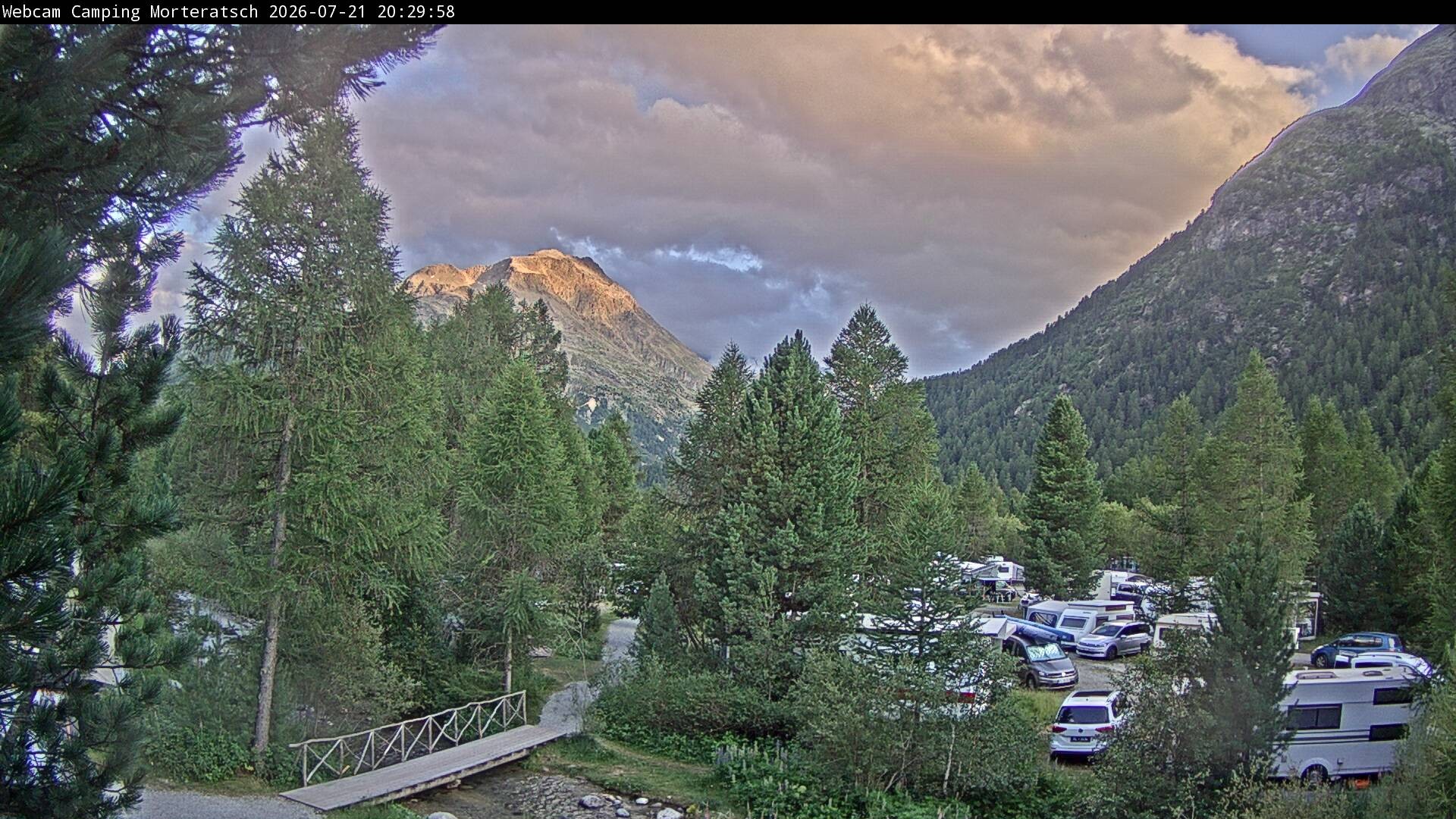 Archived image Webcam Morteratsch camping area, Engadin