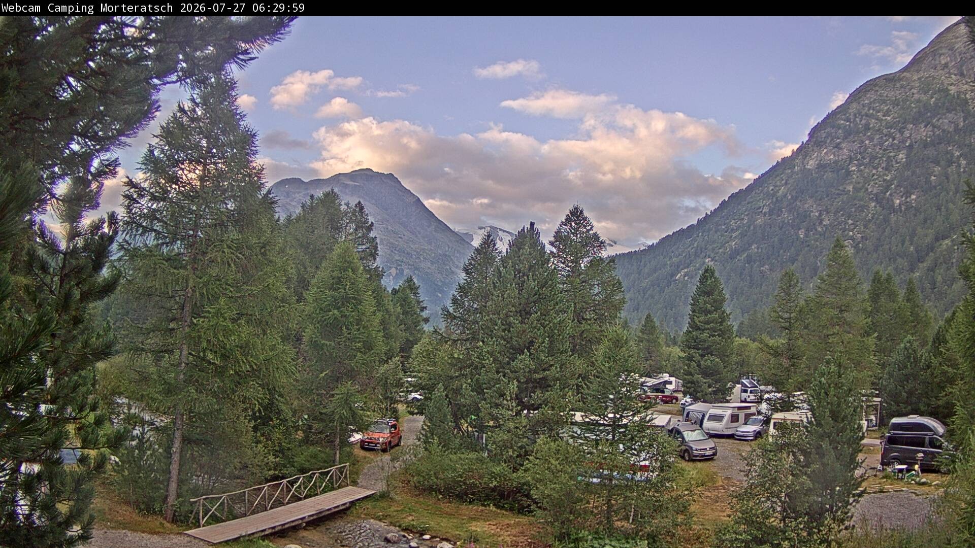 Archived image Webcam Morteratsch camping area, Engadin