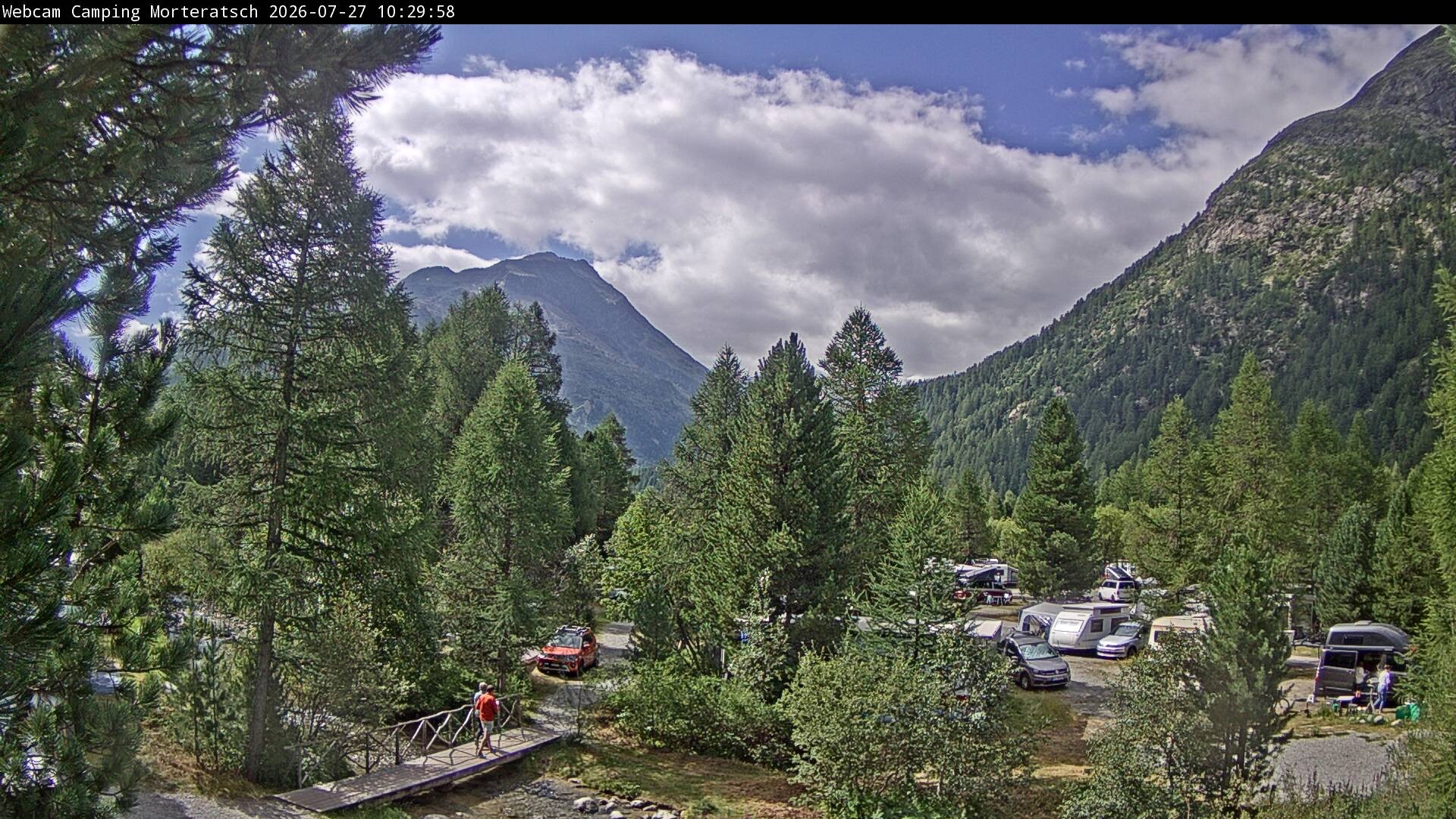 Archived image Webcam Morteratsch camping area, Engadin