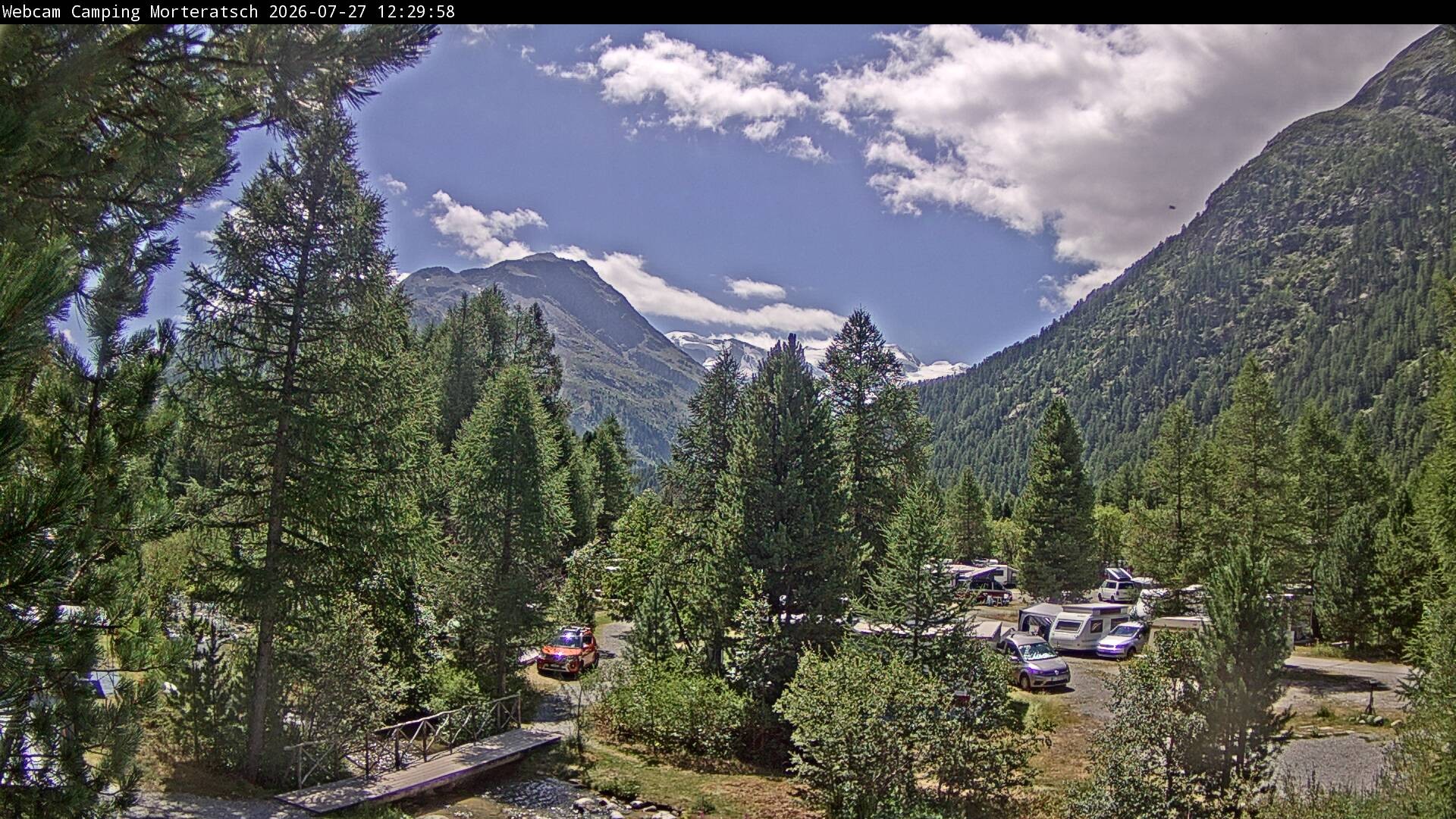 Archived image Webcam Morteratsch camping area, Engadin