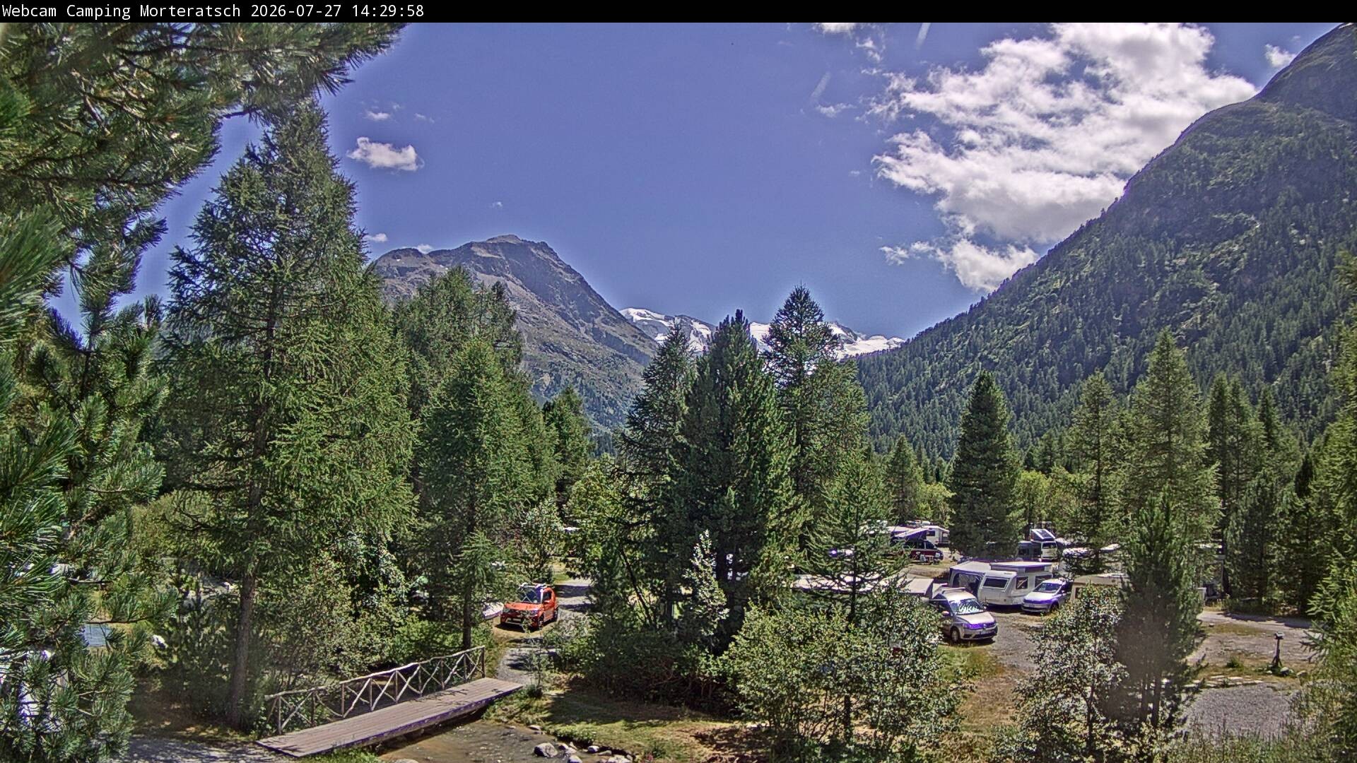 Archived image Webcam Morteratsch camping area, Engadin