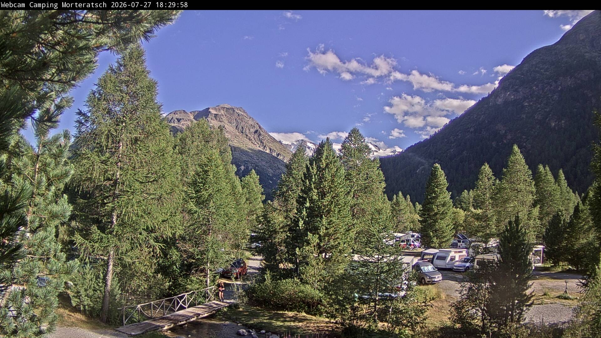 Archived image Webcam Morteratsch camping area, Engadin
