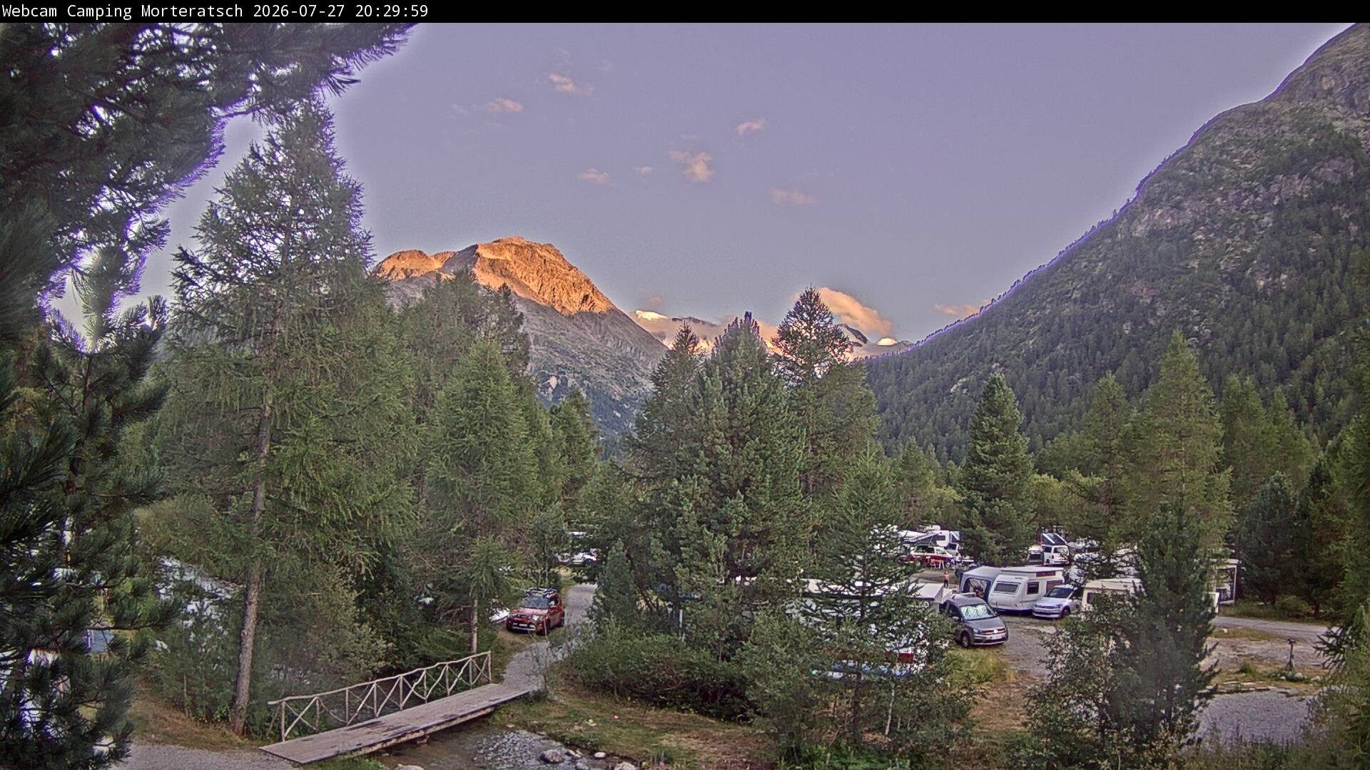 Archived image Webcam Morteratsch camping area, Engadin