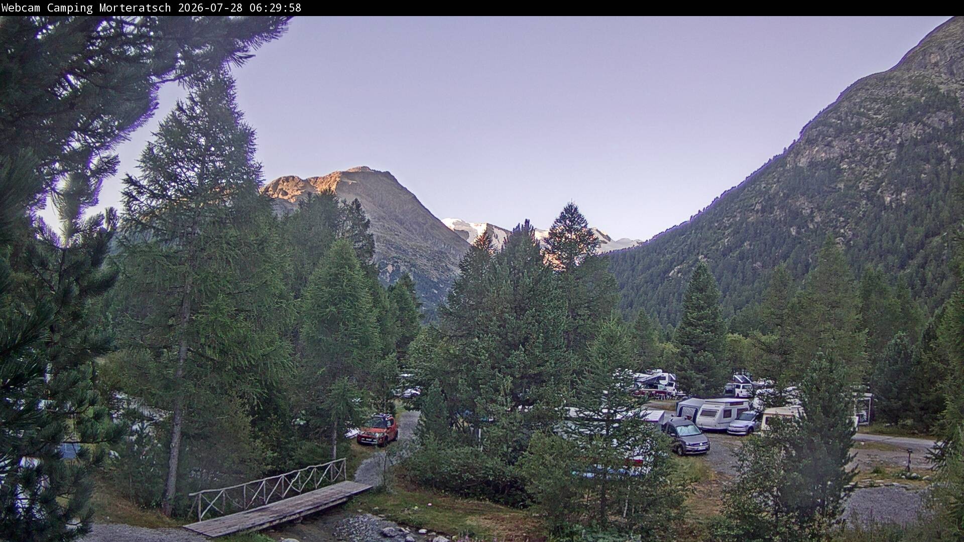Archived image Webcam Morteratsch camping area, Engadin