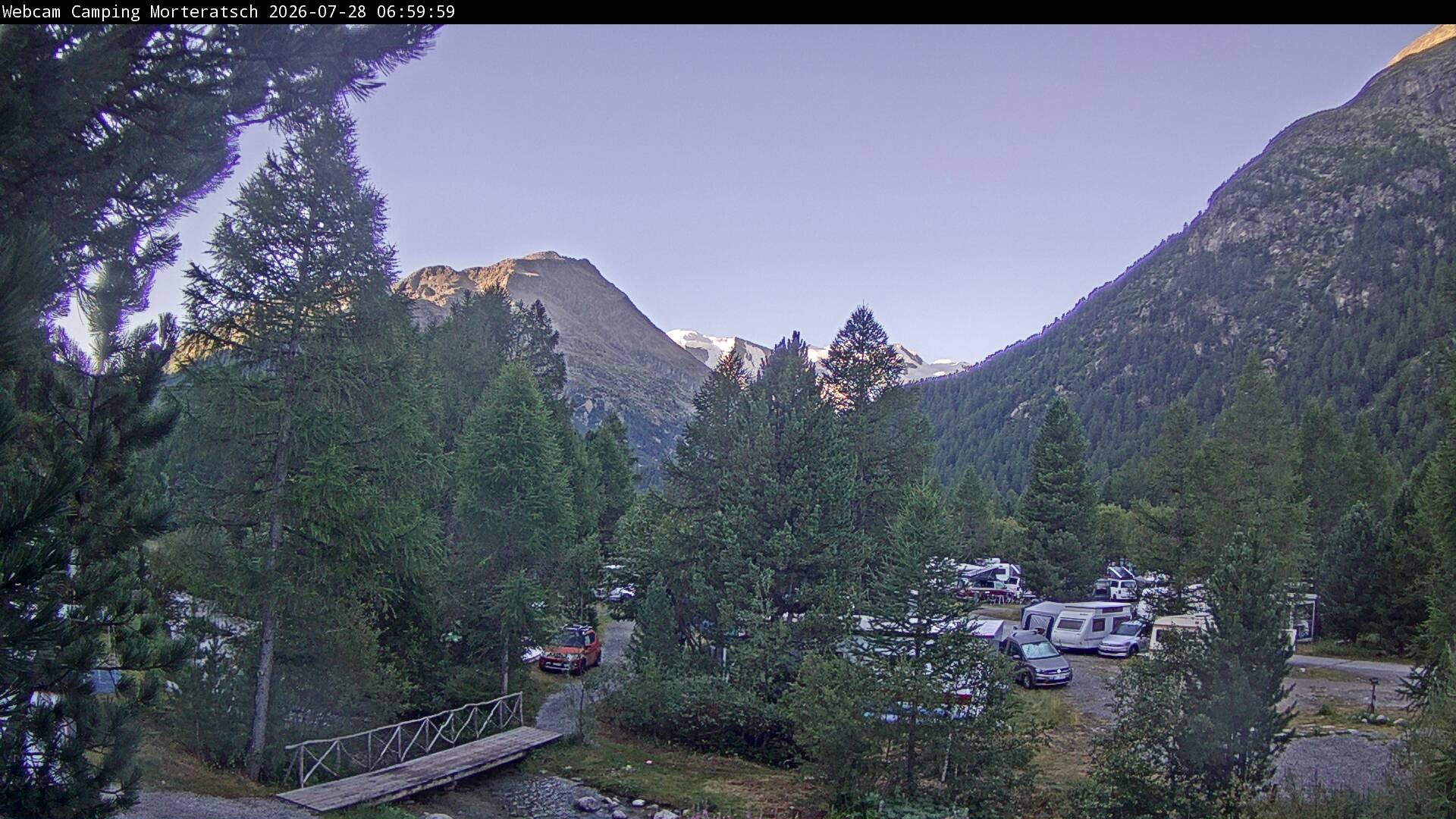 Archived image Webcam Morteratsch camping area, Engadin