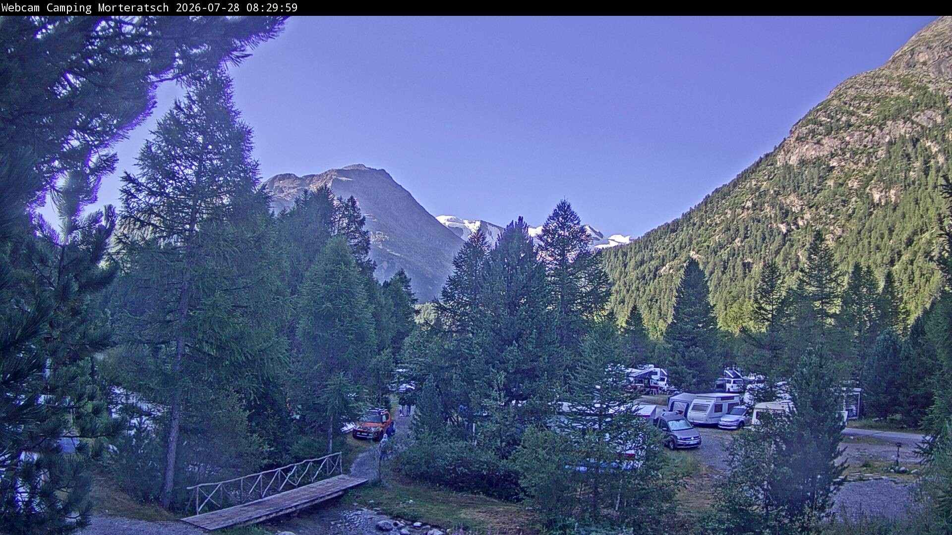 Archived image Webcam Morteratsch camping area, Engadin