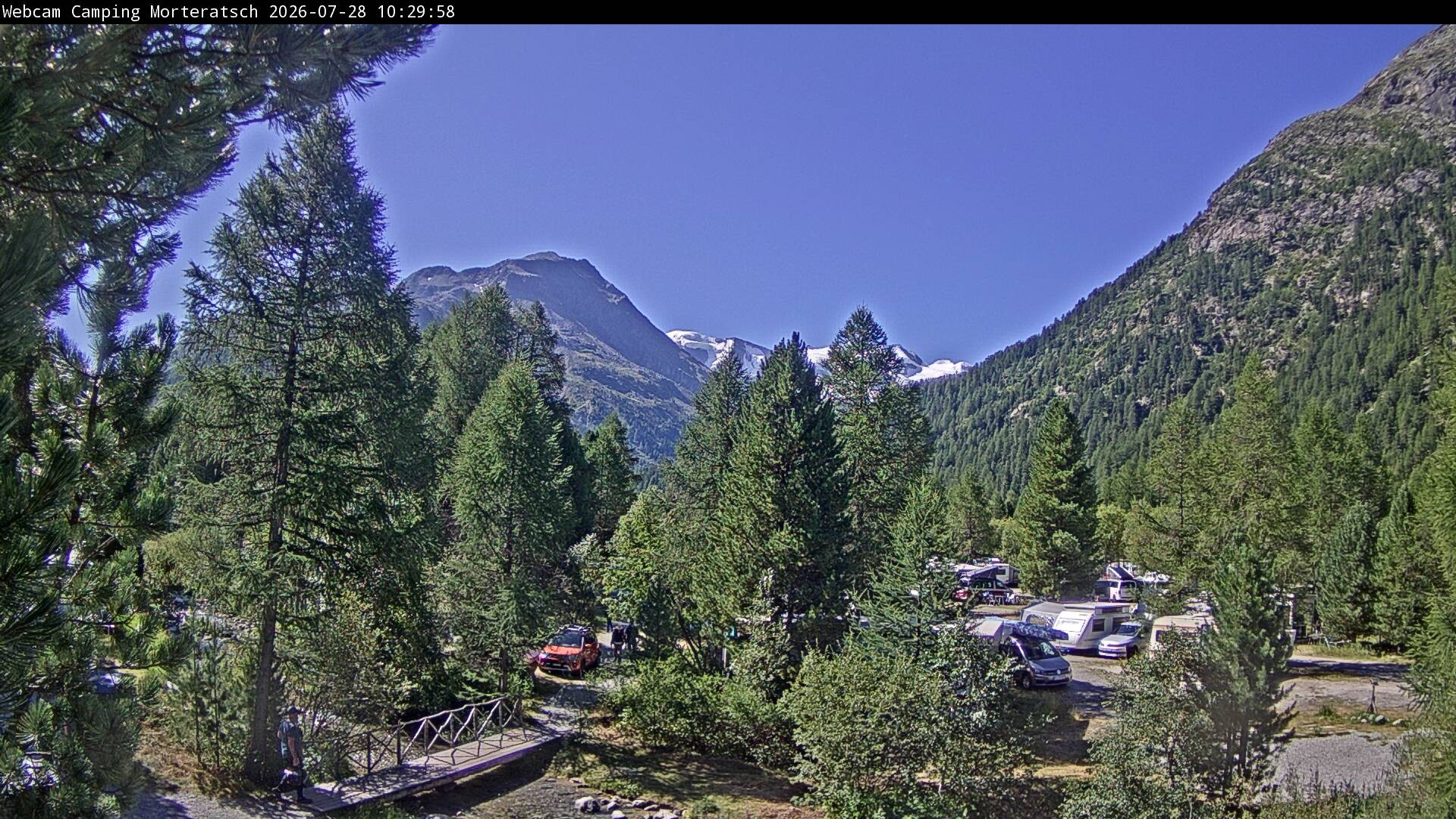 Archived image Webcam Morteratsch camping area, Engadin