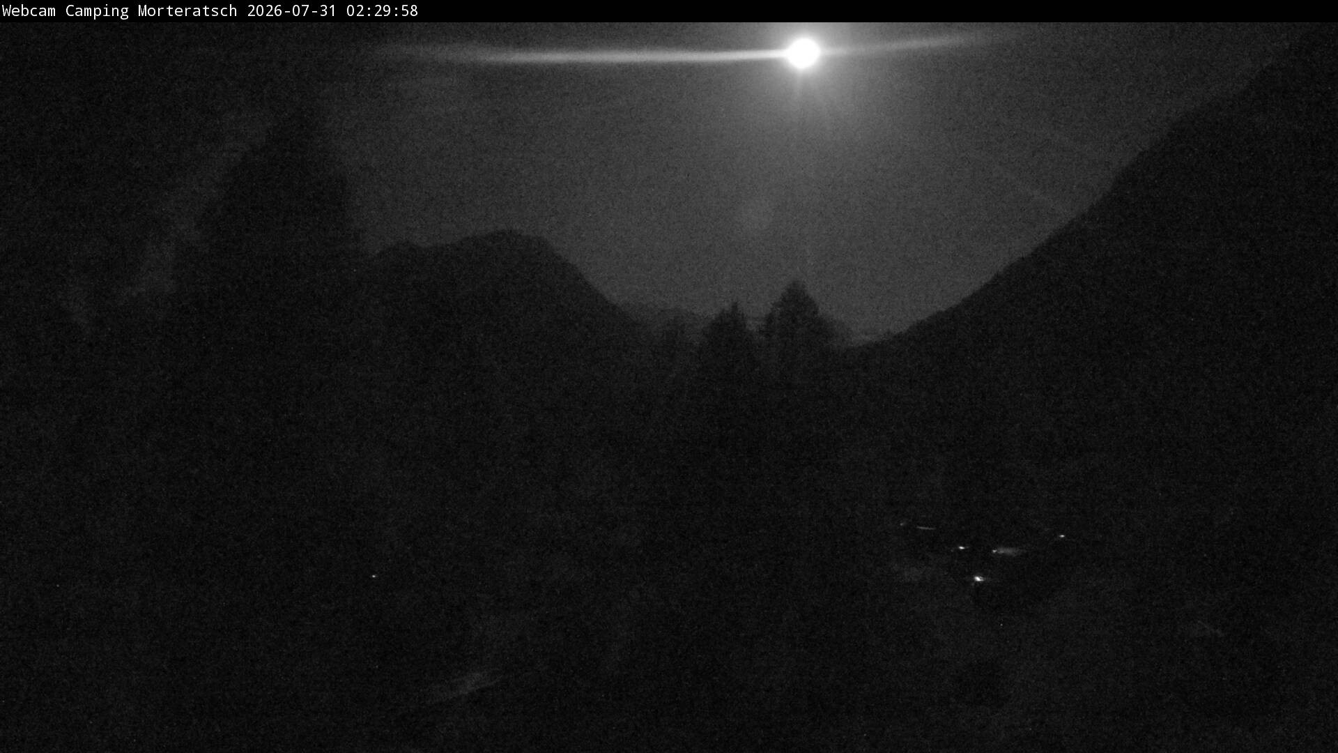 Archiv Foto Webcam Blick Campingplatz Morteratsch