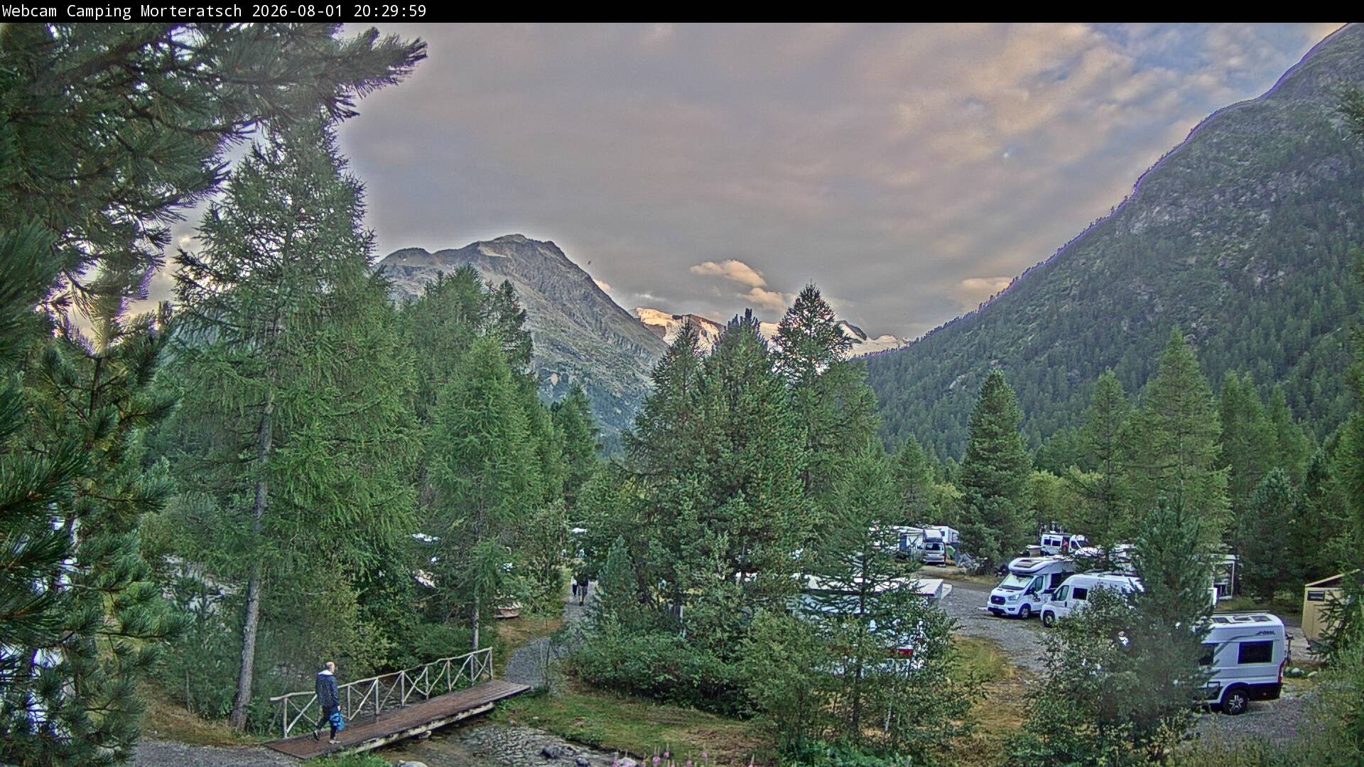 Archiv Foto Webcam Blick Campingplatz Morteratsch