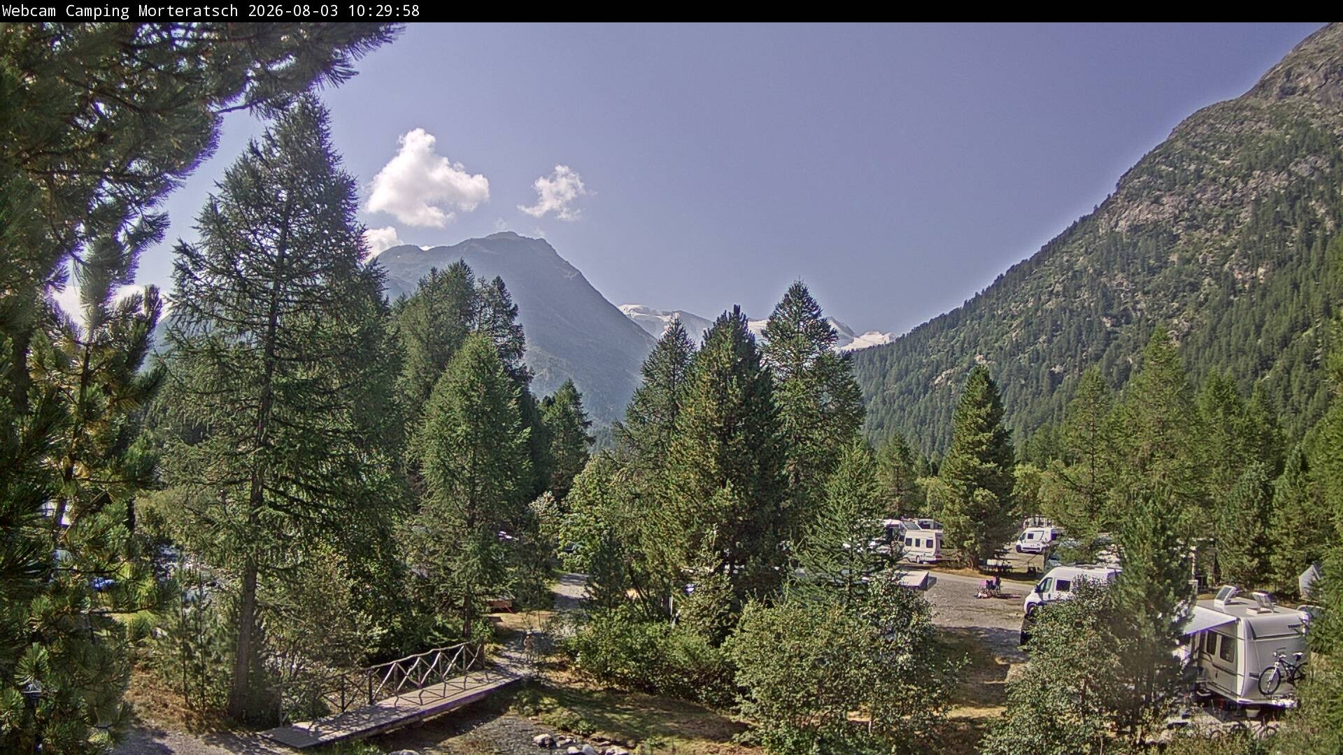 Archived image Webcam Morteratsch camping area, Engadin
