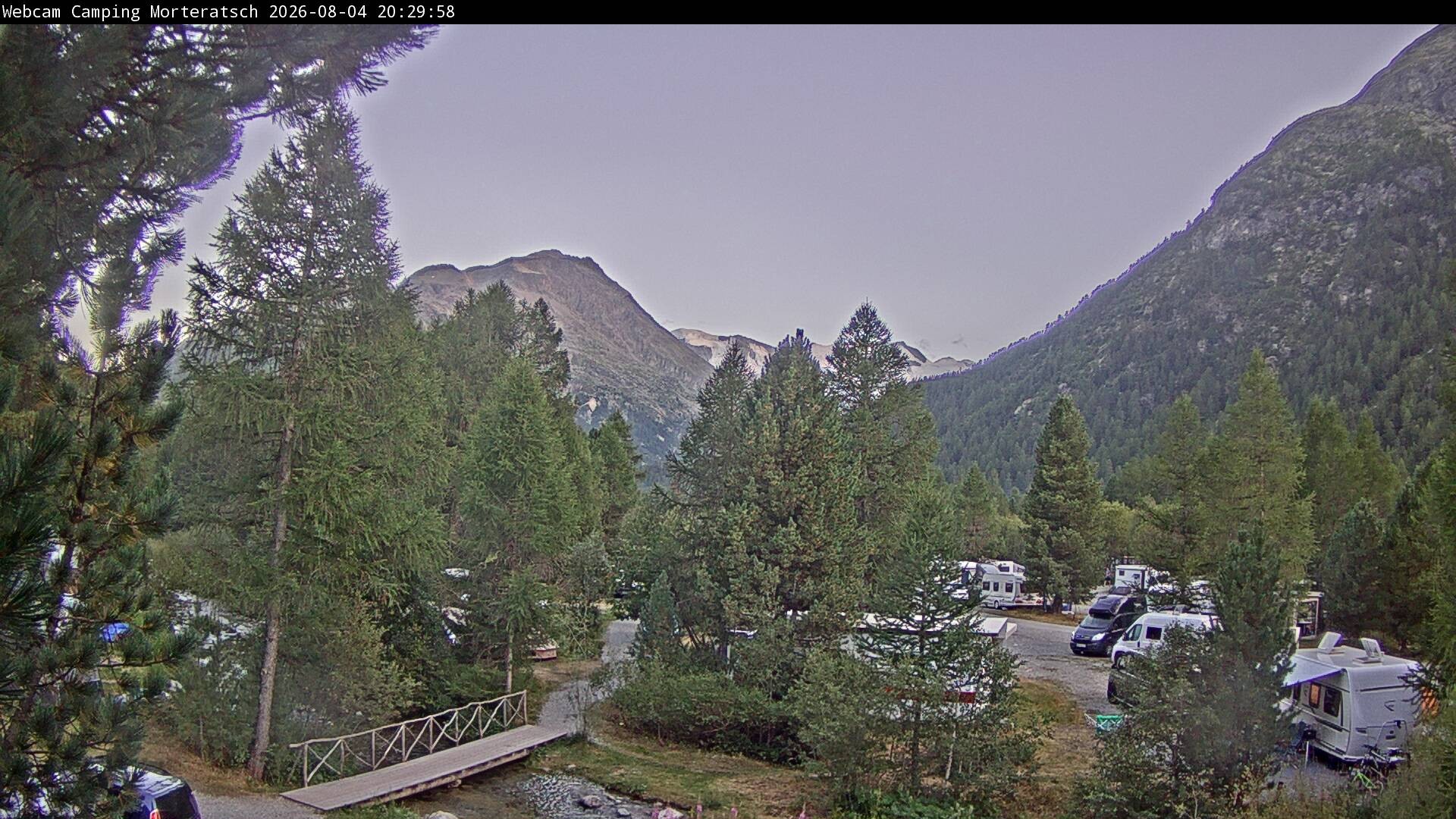 Archiv Foto Webcam Blick Campingplatz Morteratsch