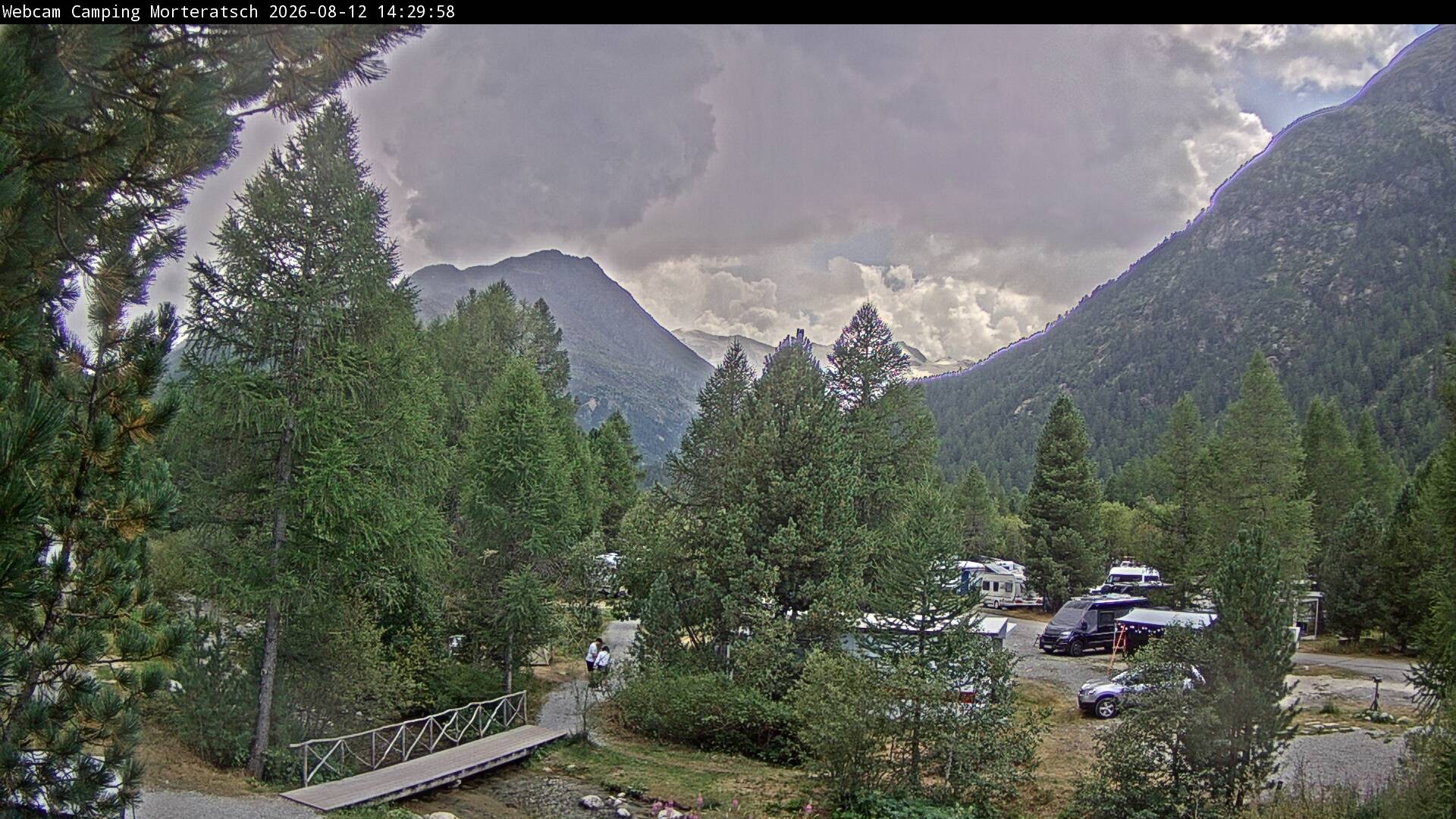 Archiv Foto Webcam Blick Campingplatz Morteratsch