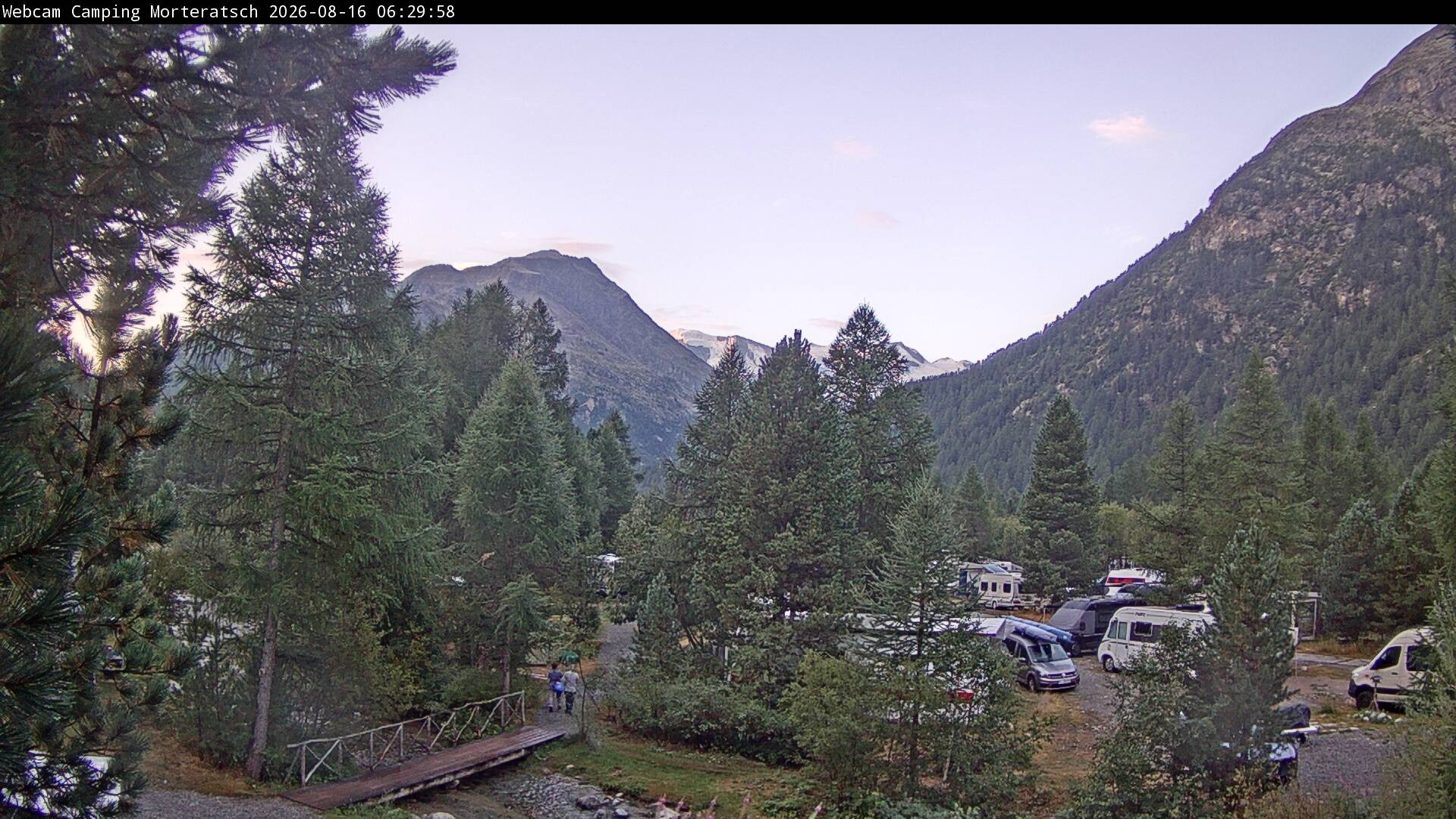 Archived image Webcam Morteratsch camping area, Engadin