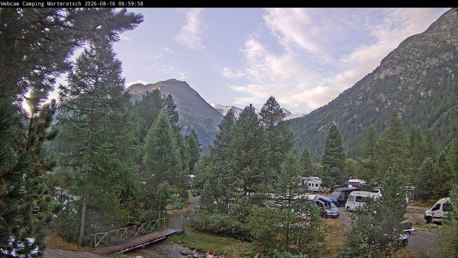 Archived image Webcam Morteratsch camping area, Engadin