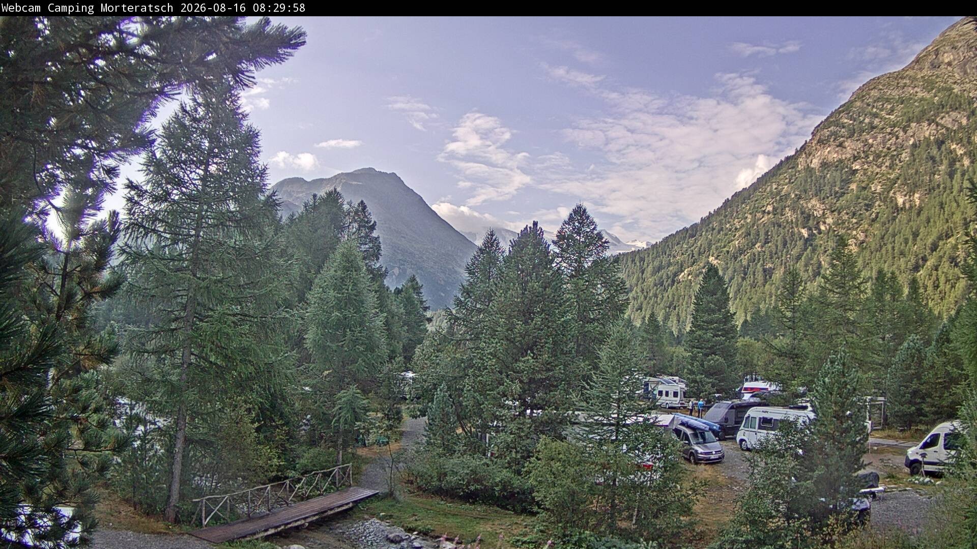 Archived image Webcam Morteratsch camping area, Engadin