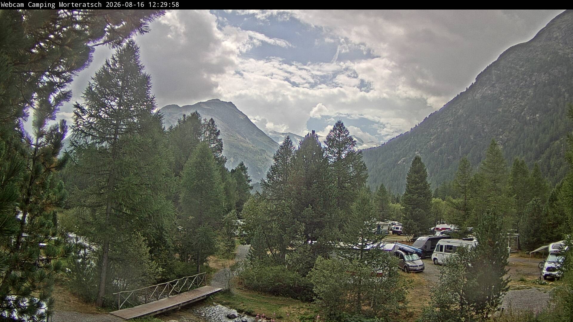 Archived image Webcam Morteratsch camping area, Engadin