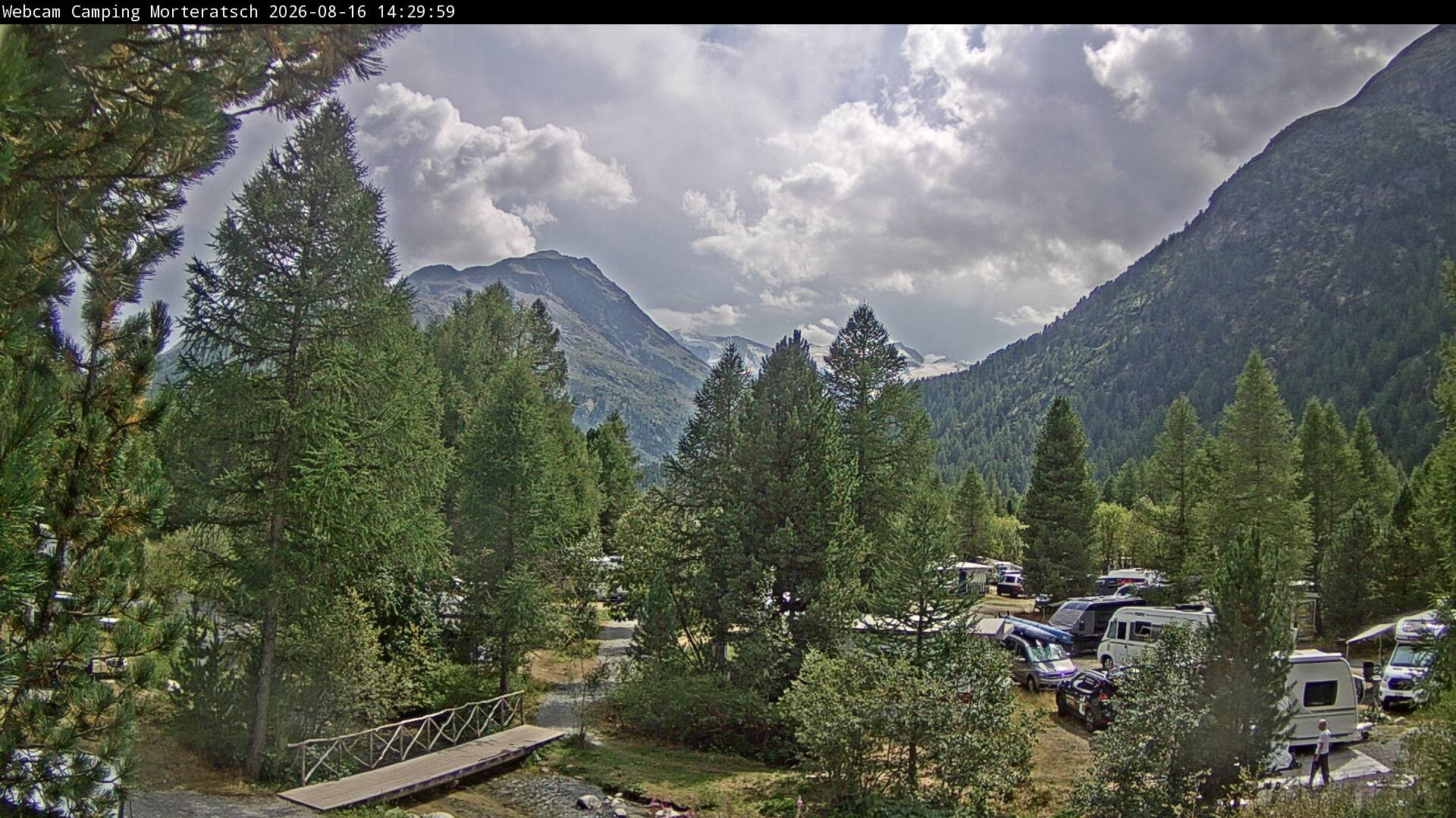 Archived image Webcam Morteratsch camping area, Engadin